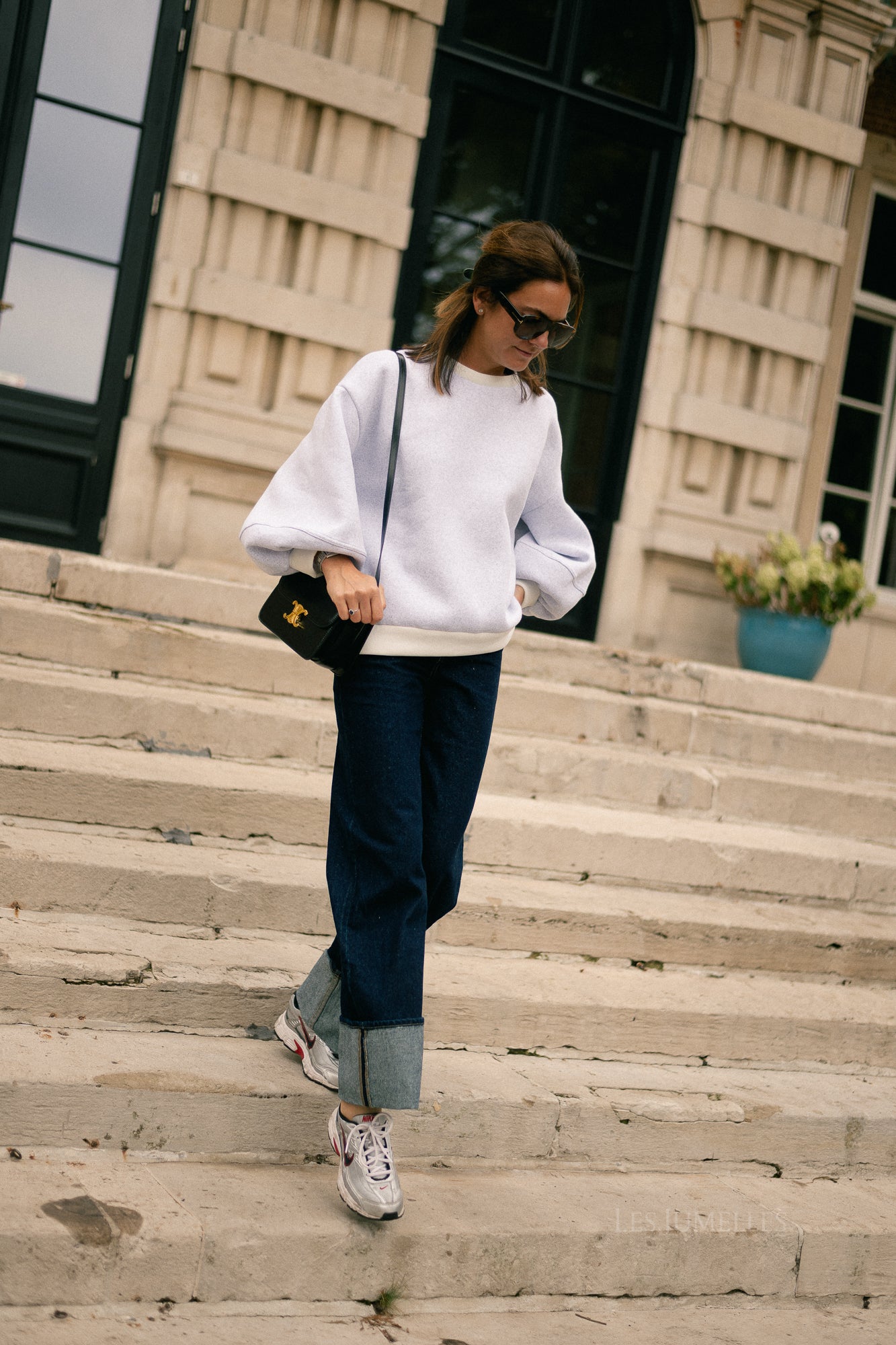 Anke sweater light grey/ecru