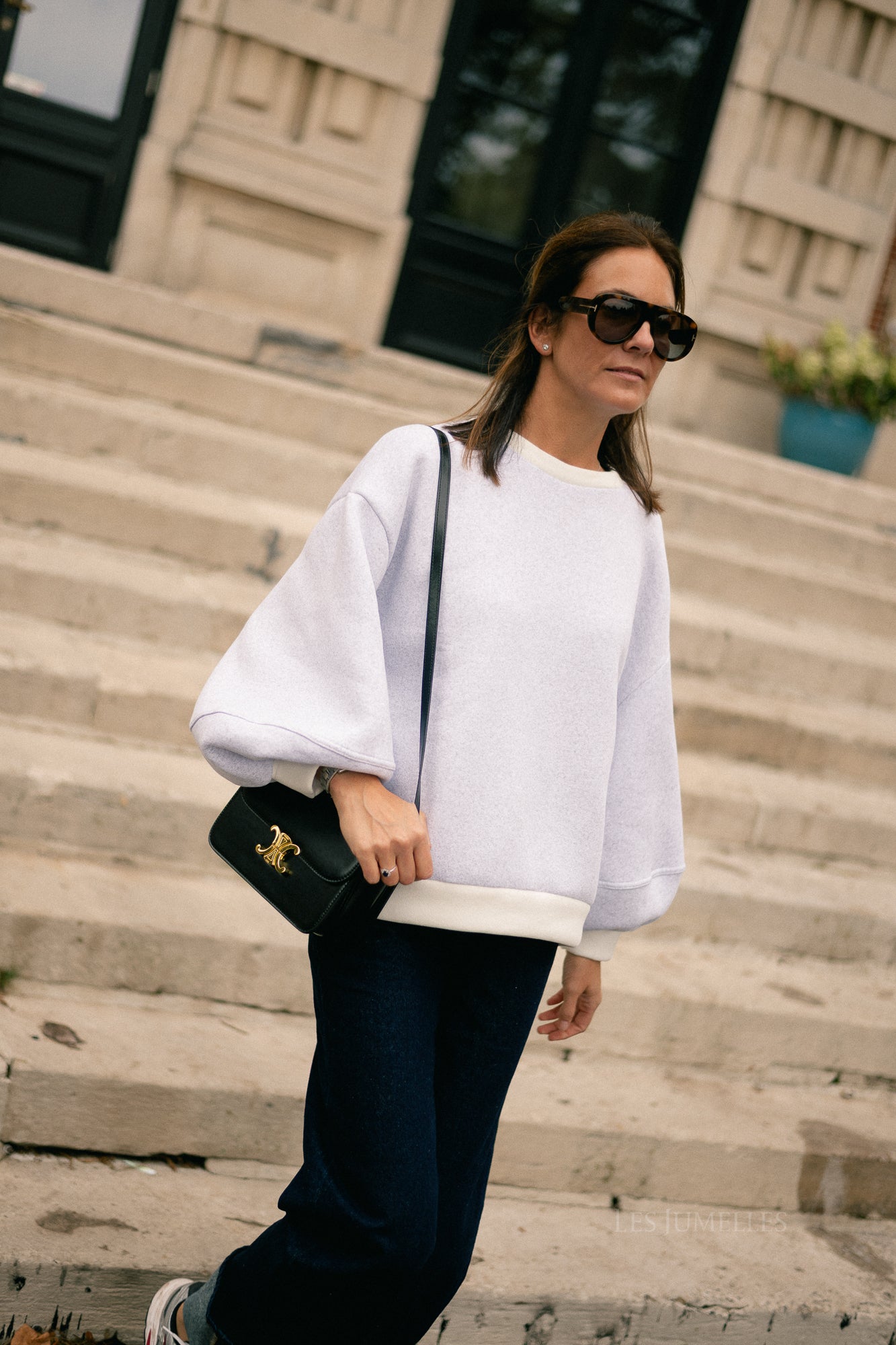Anke sweater light grey/ecru