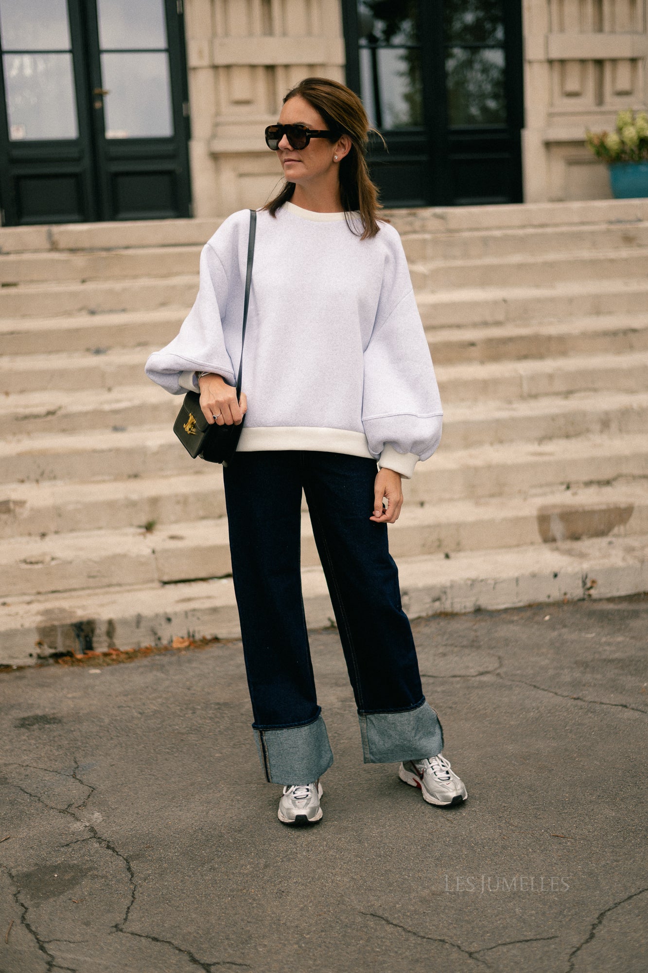 Anke sweater light grey/ecru