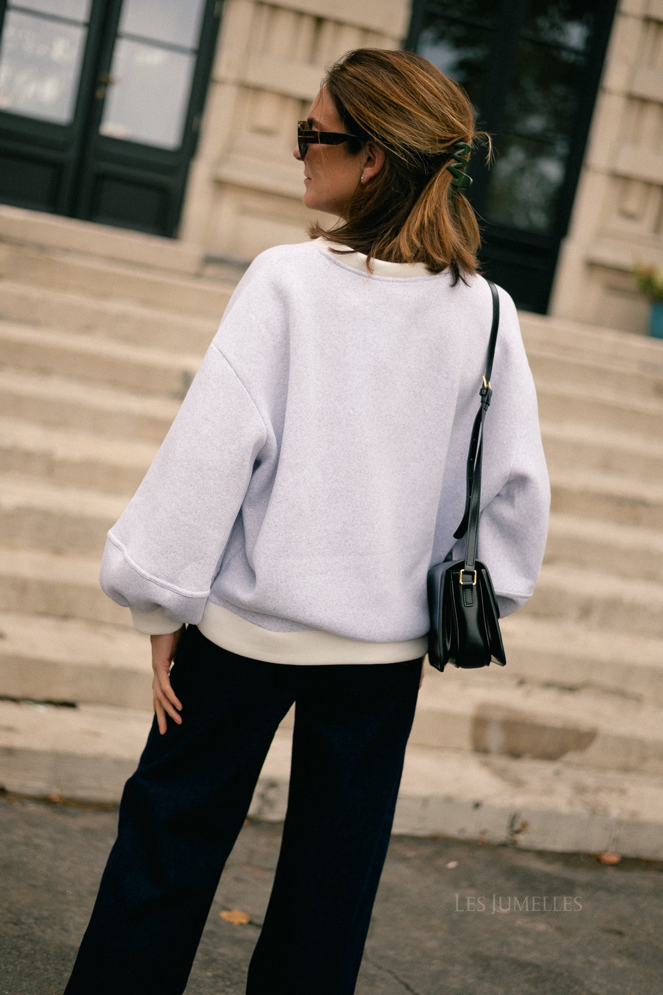 Anke sweater light grey/ecru