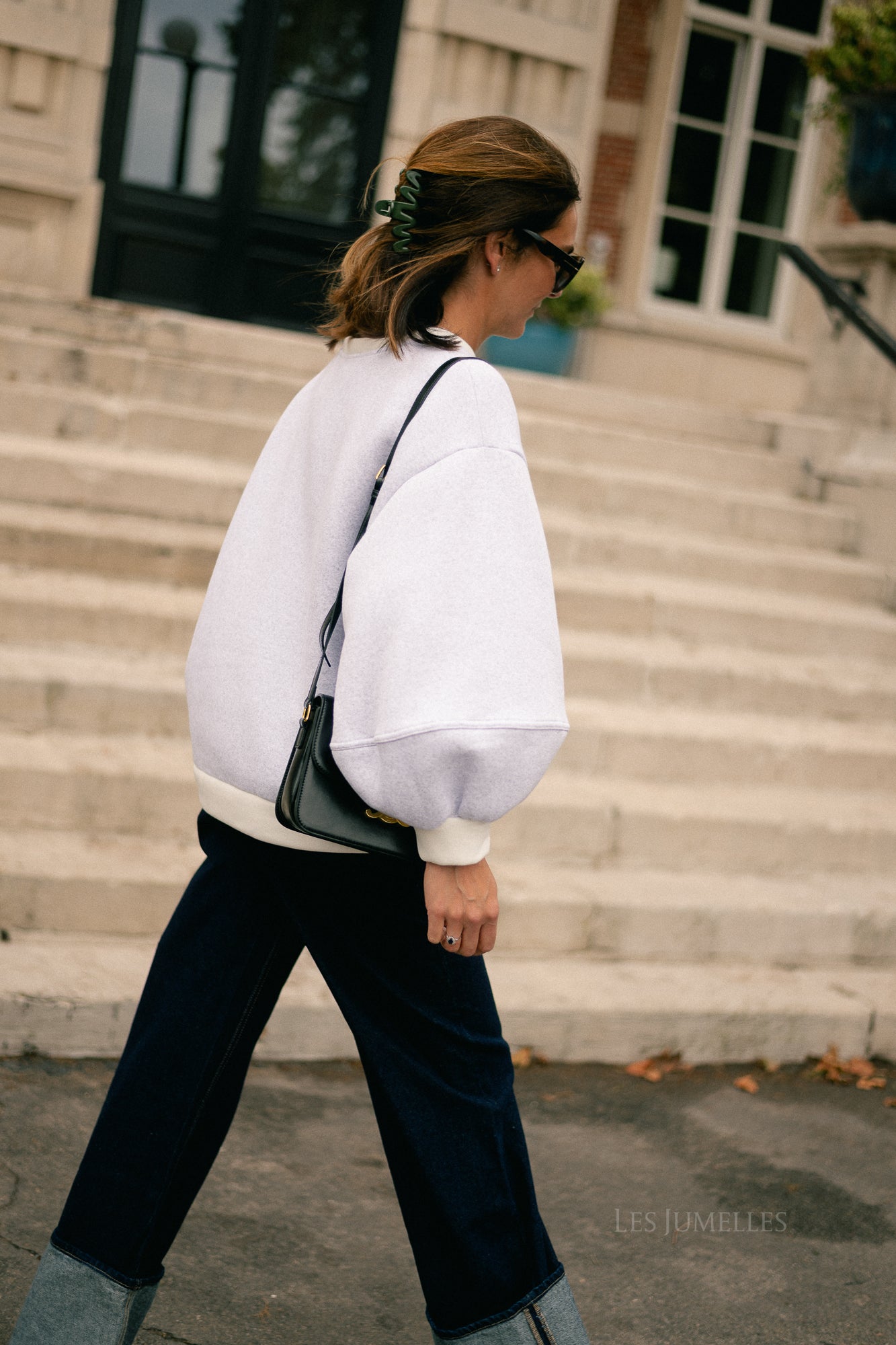 Anke sweater light grey/ecru