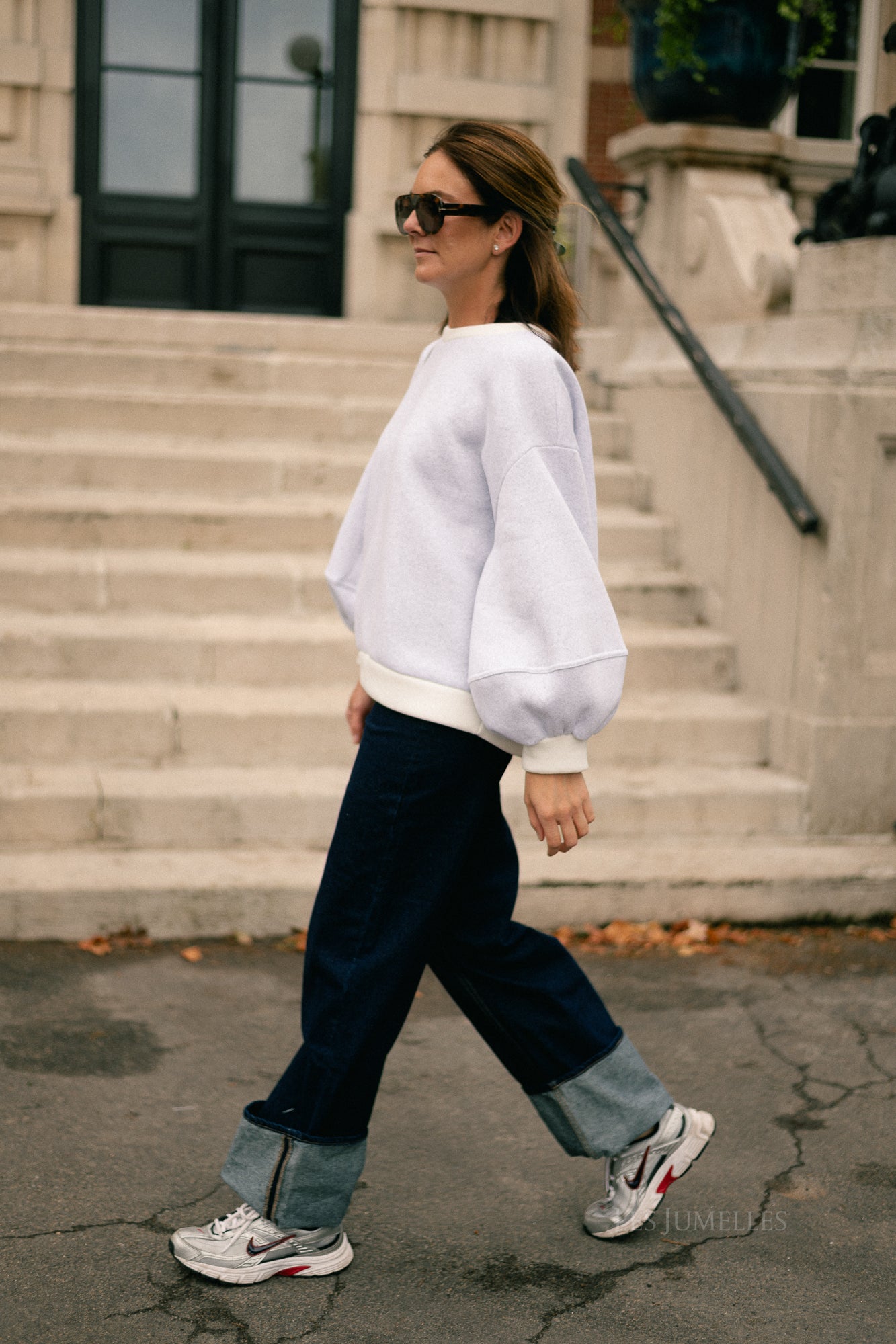 Anke sweater light grey/ecru