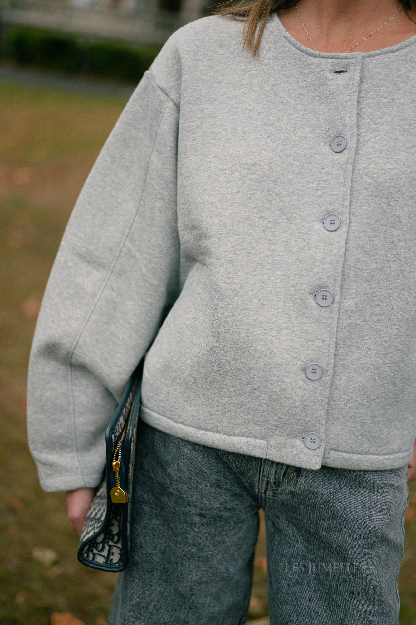 Jilian sweat jacket grey melange