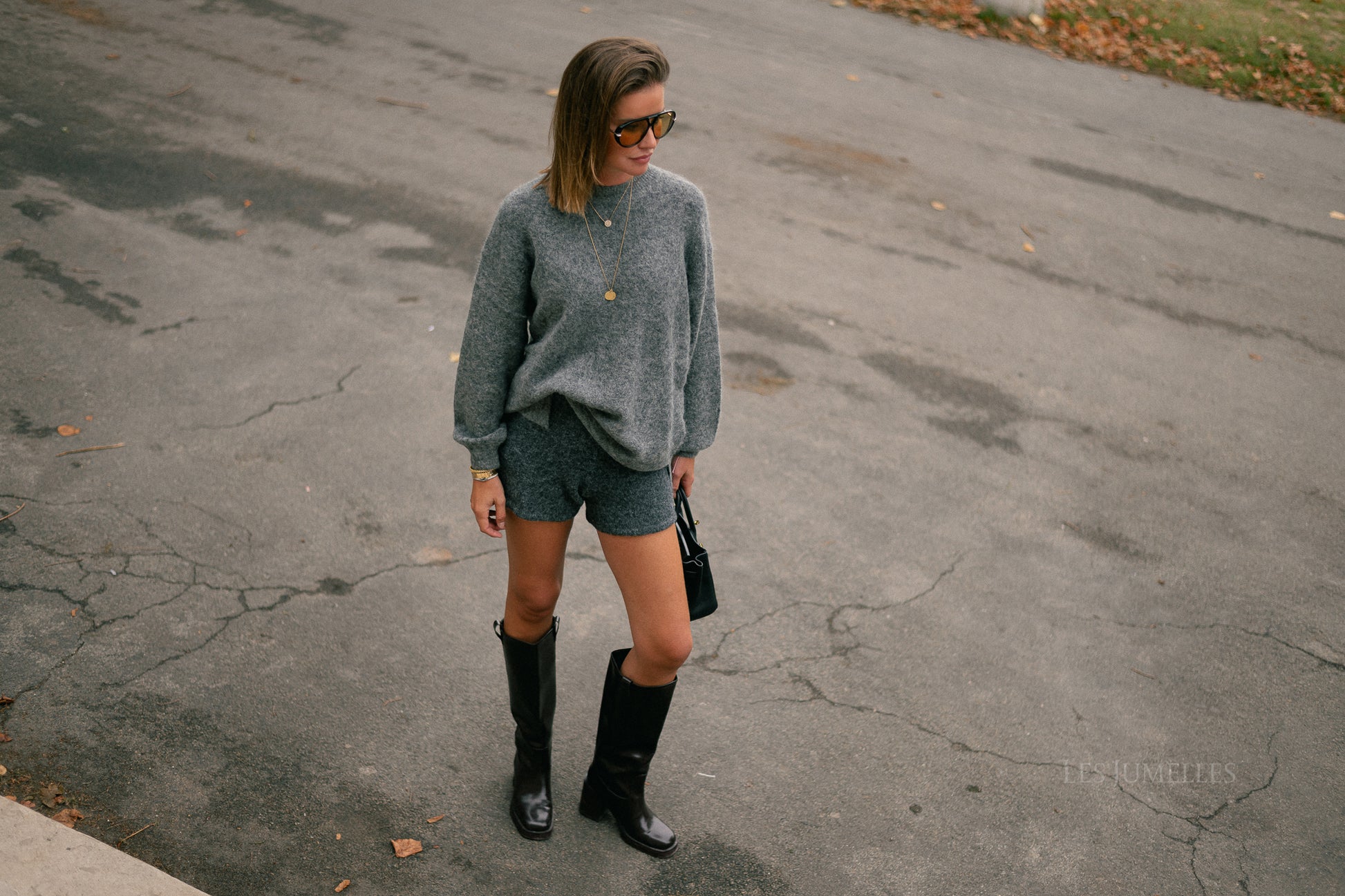 Stevie shorts dark grey melange