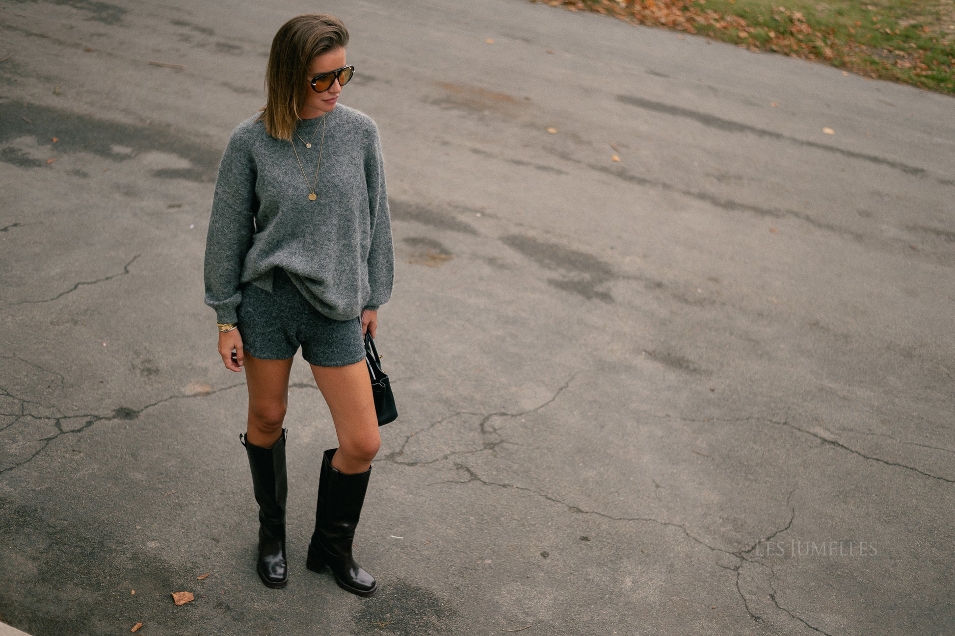 Stevie shorts dark grey melange