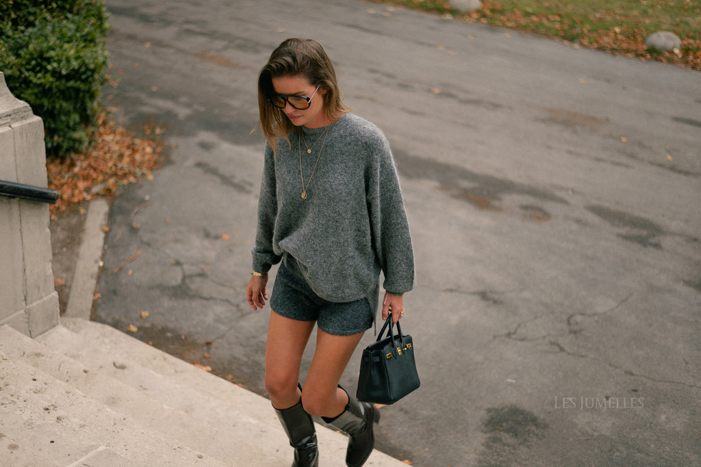Stevie shorts dark grey melange