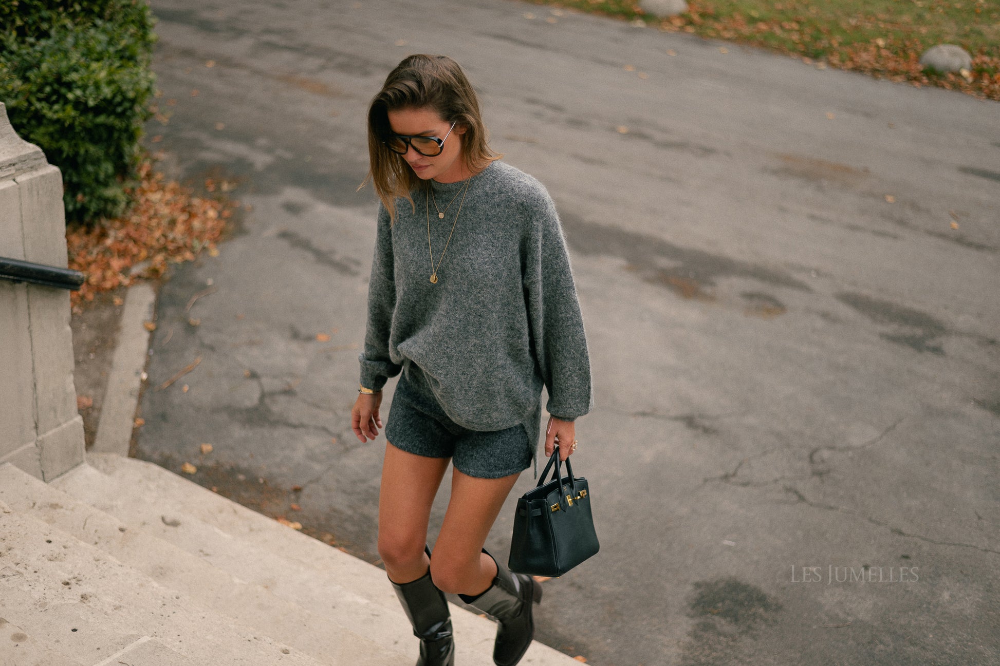 Stevie shorts dark grey melange
