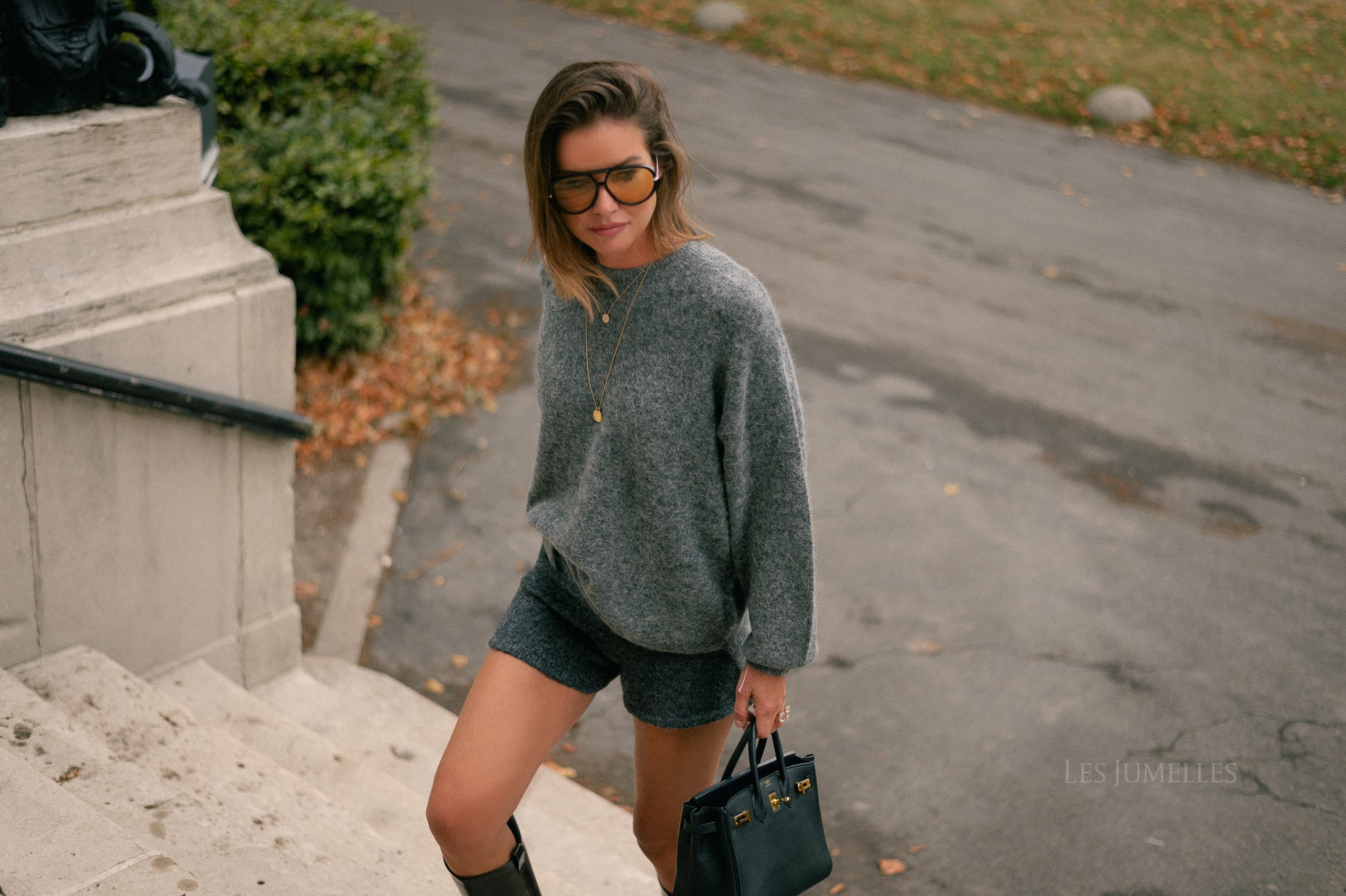 Stevie shorts dark grey melange