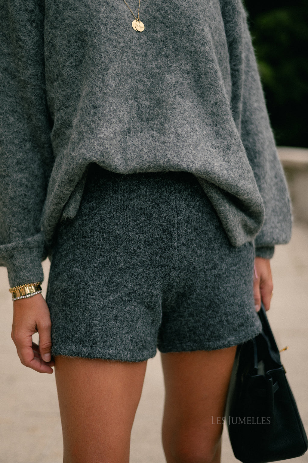 Stevie shorts dark grey melange