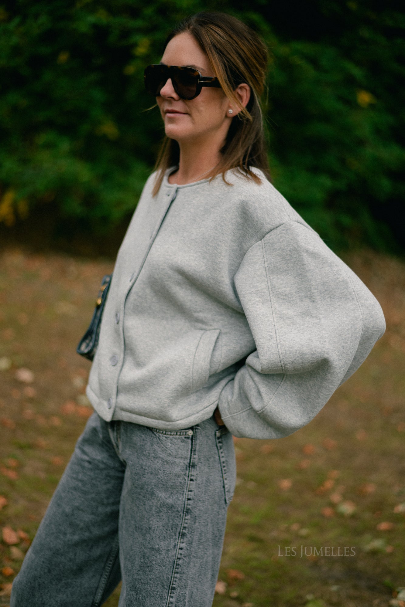 Jilian sweat jacket grey melange