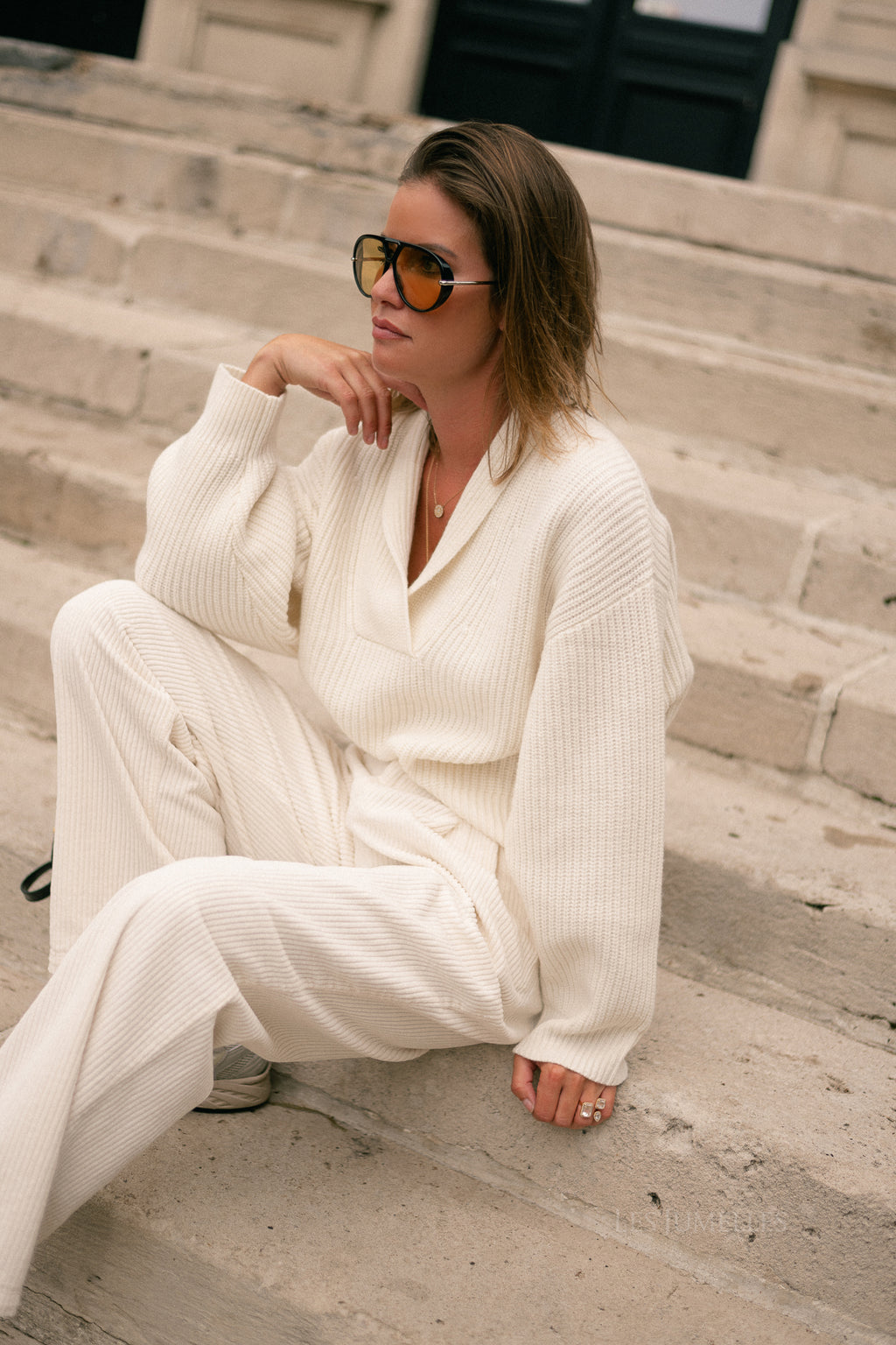 Samia wool jumper gardenia