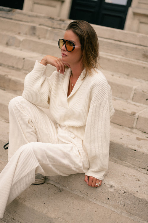 Samia wool jumper gardenia