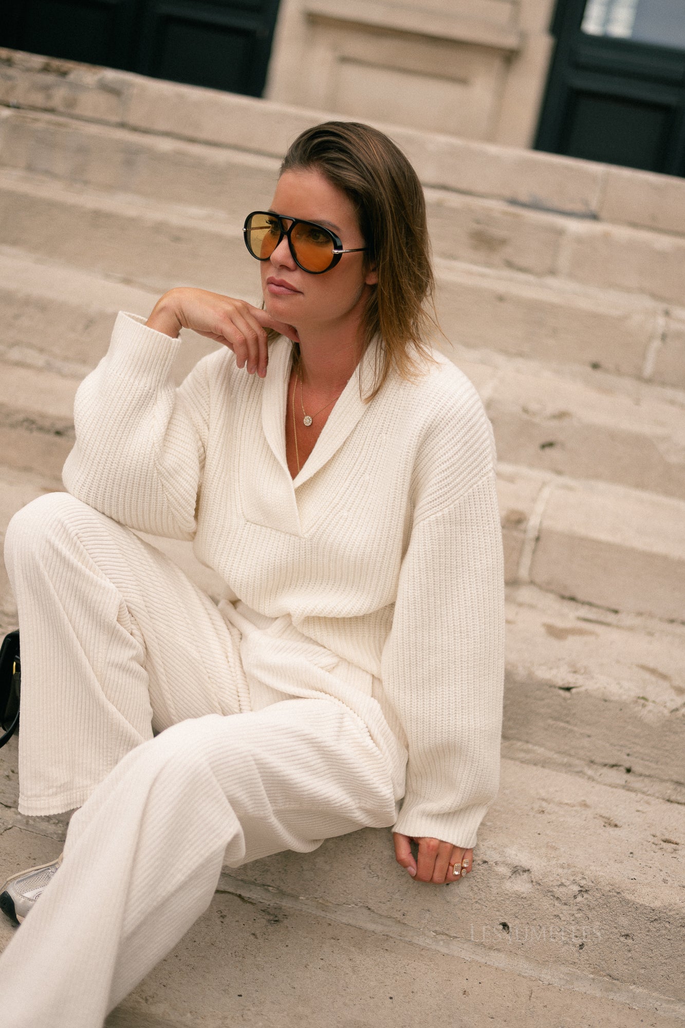 Samia wool jumper gardenia