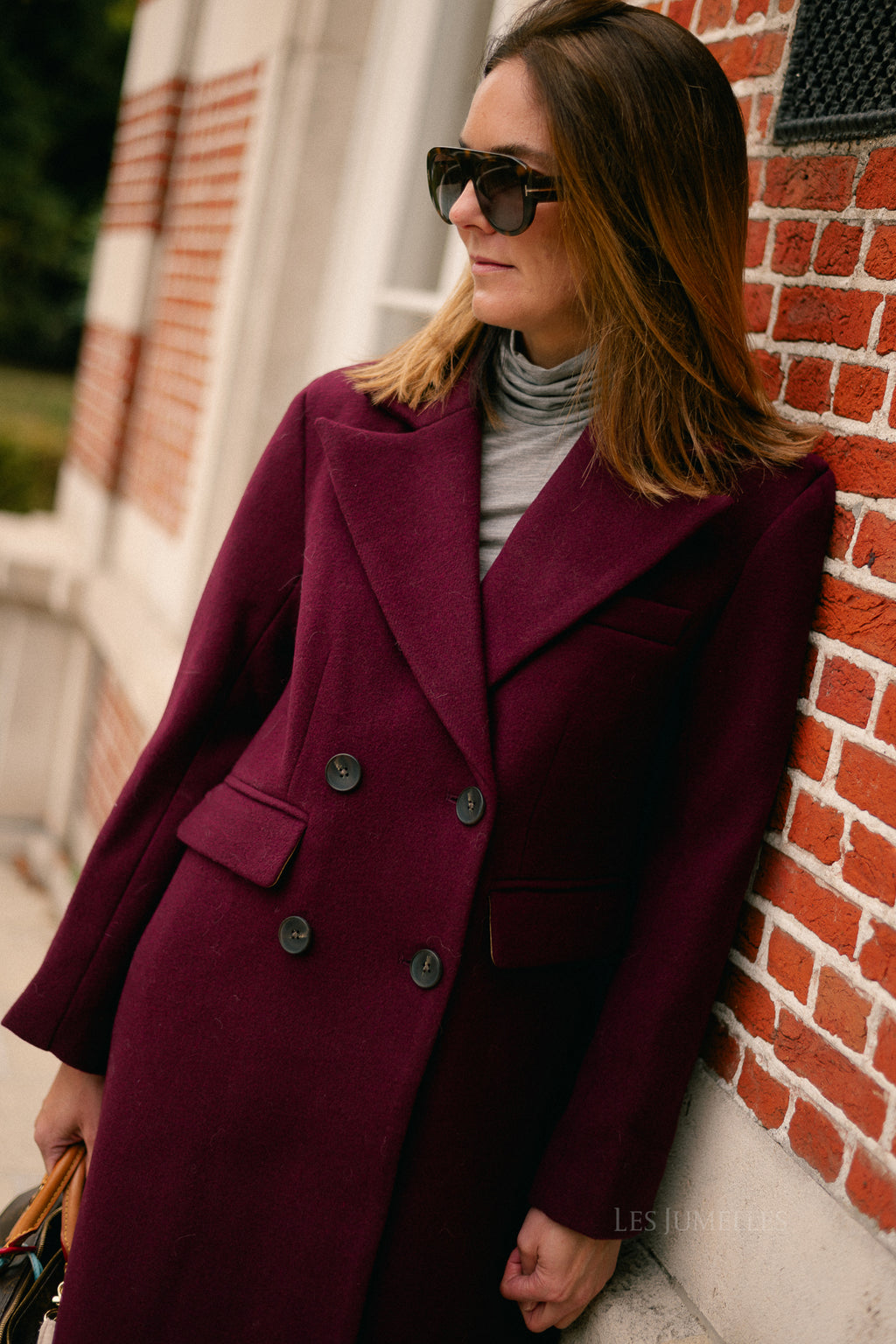 YASRoyla wool blend long coat port royale