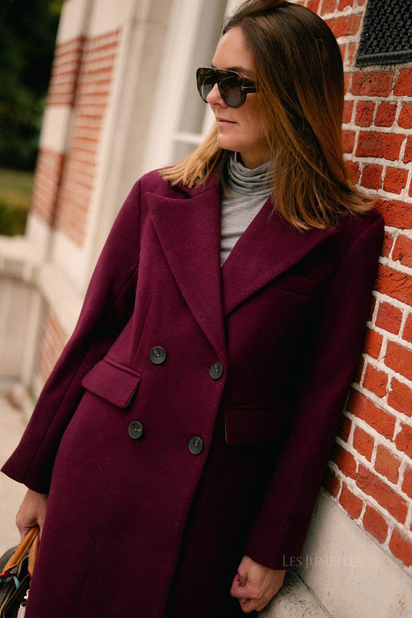 YASRoyla wool blend long coat port royale