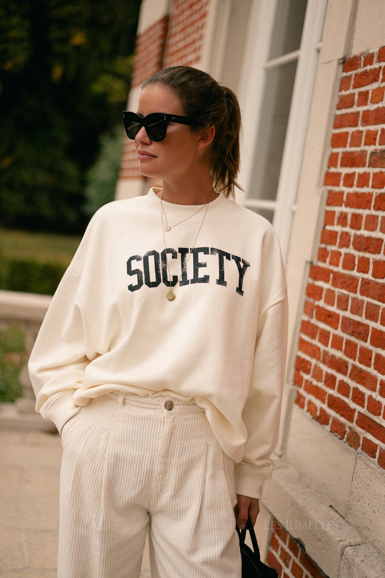 Society sweatshirt moonlight white