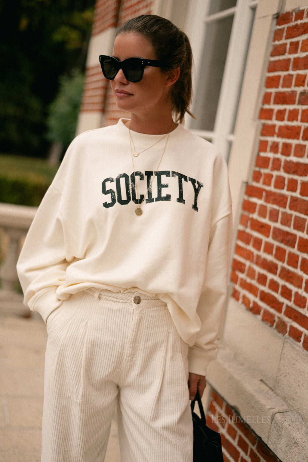 Society sweatshirt moonlight white