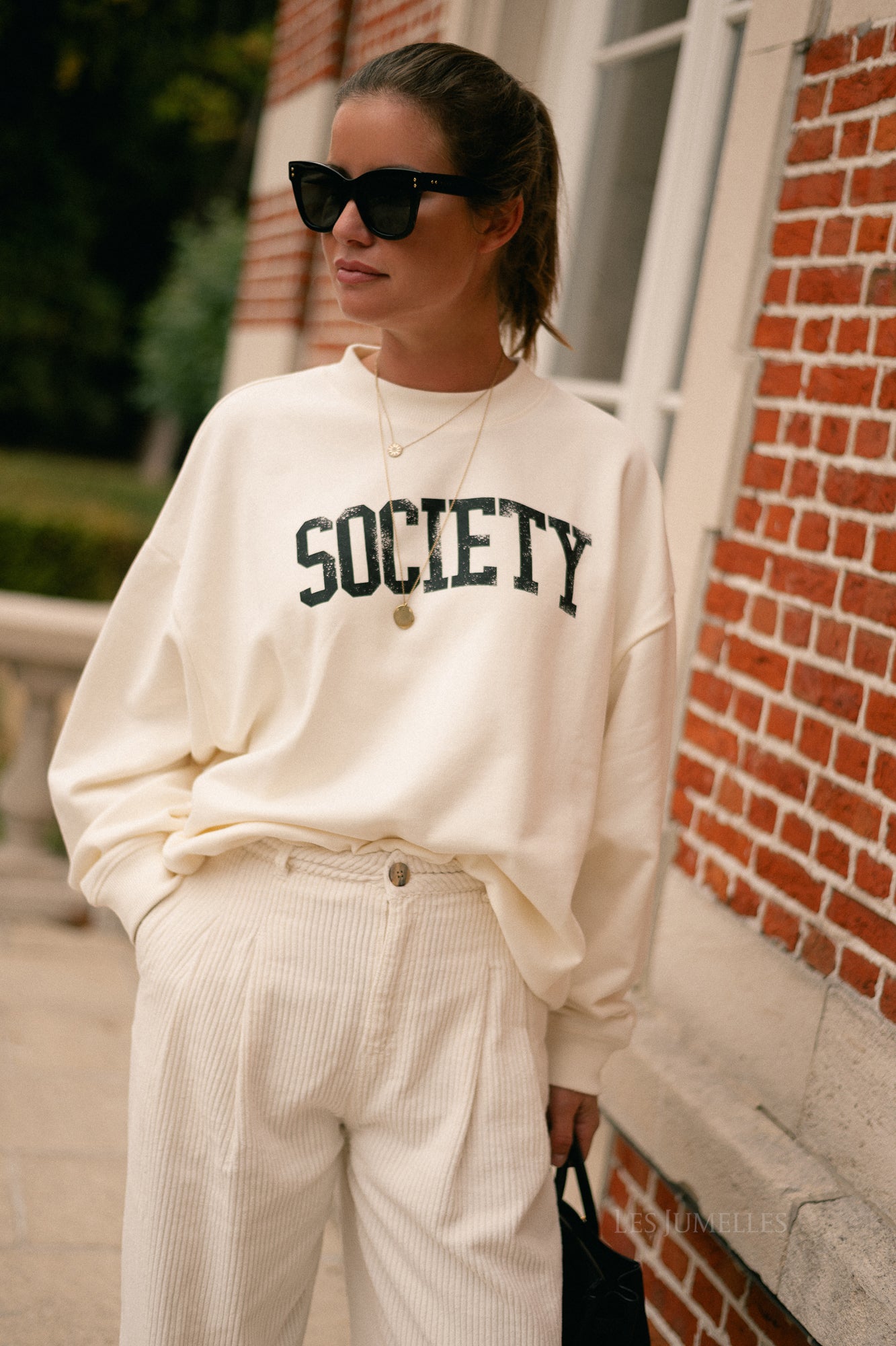 Society sweatshirt moonlight white