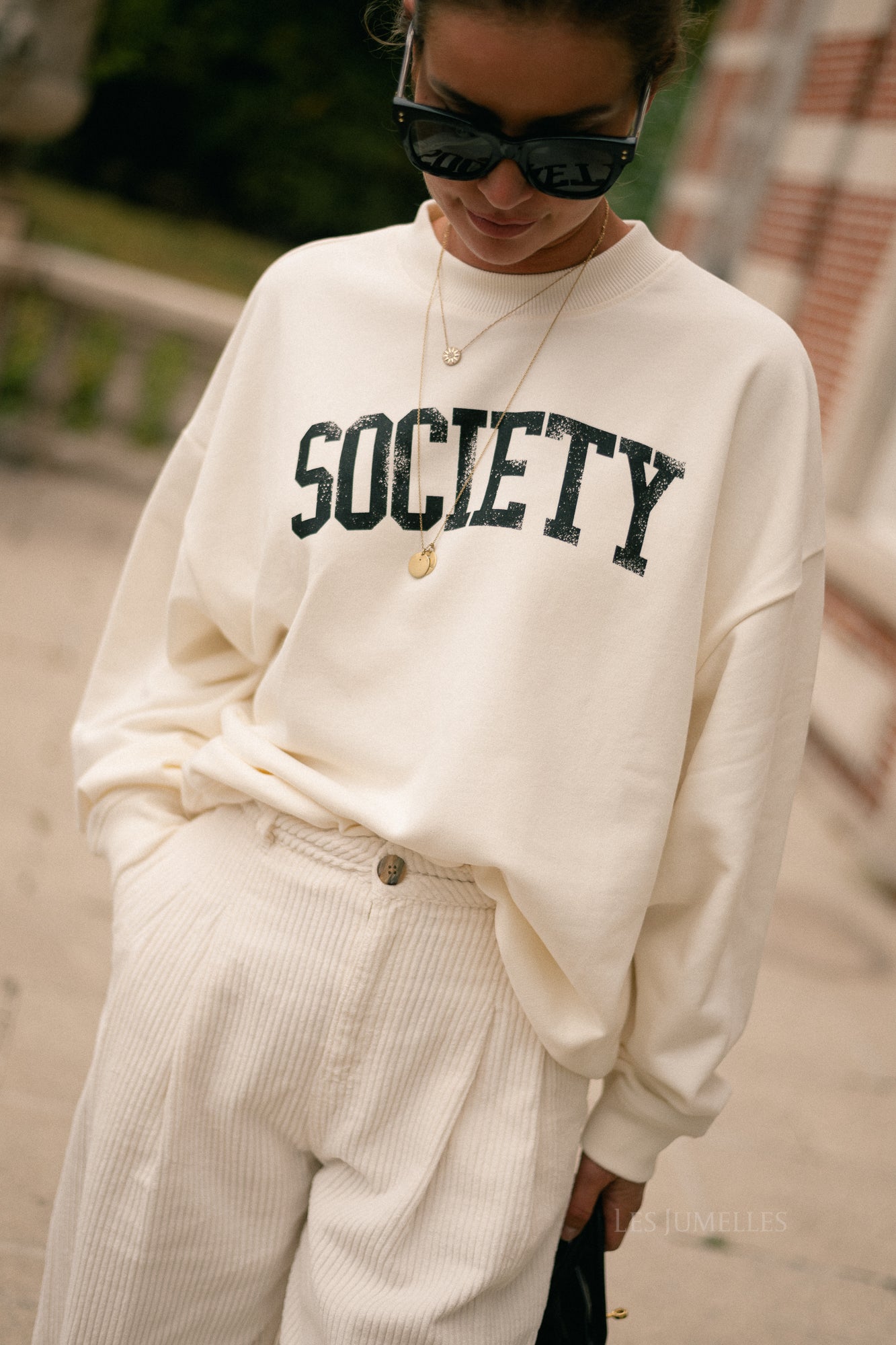 Society sweatshirt moonlight white