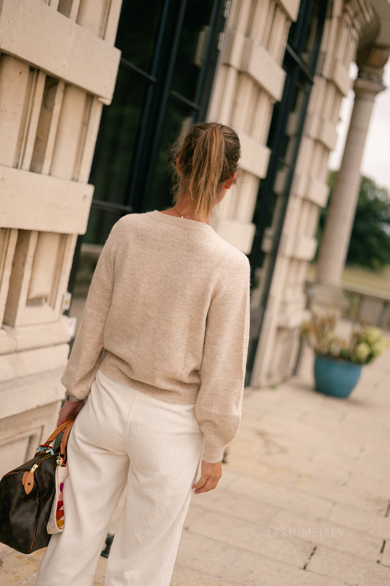 VIGladys O-neck knit cardigan natural melange