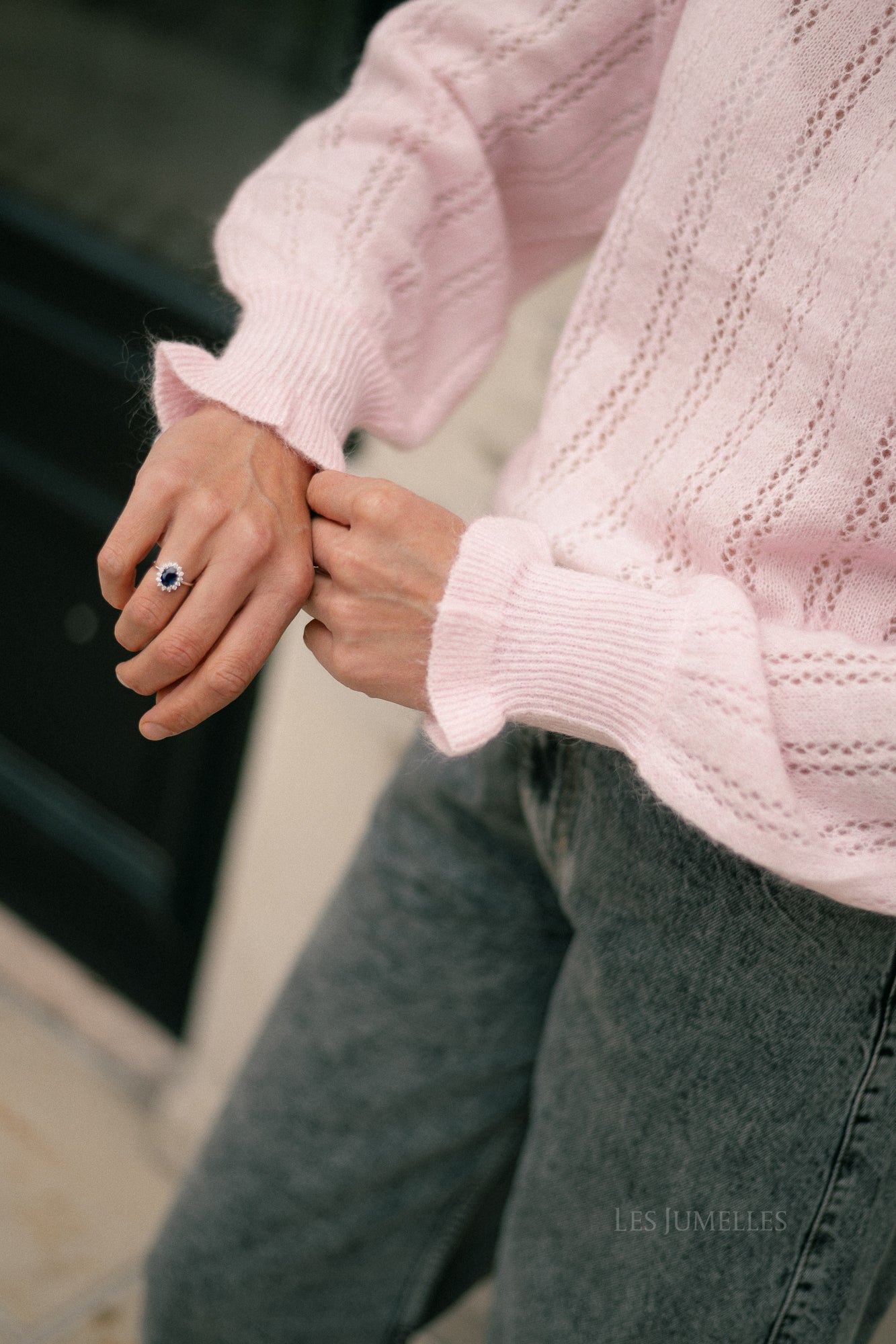 YASOrima LS wool blend knit pullover orchid pink