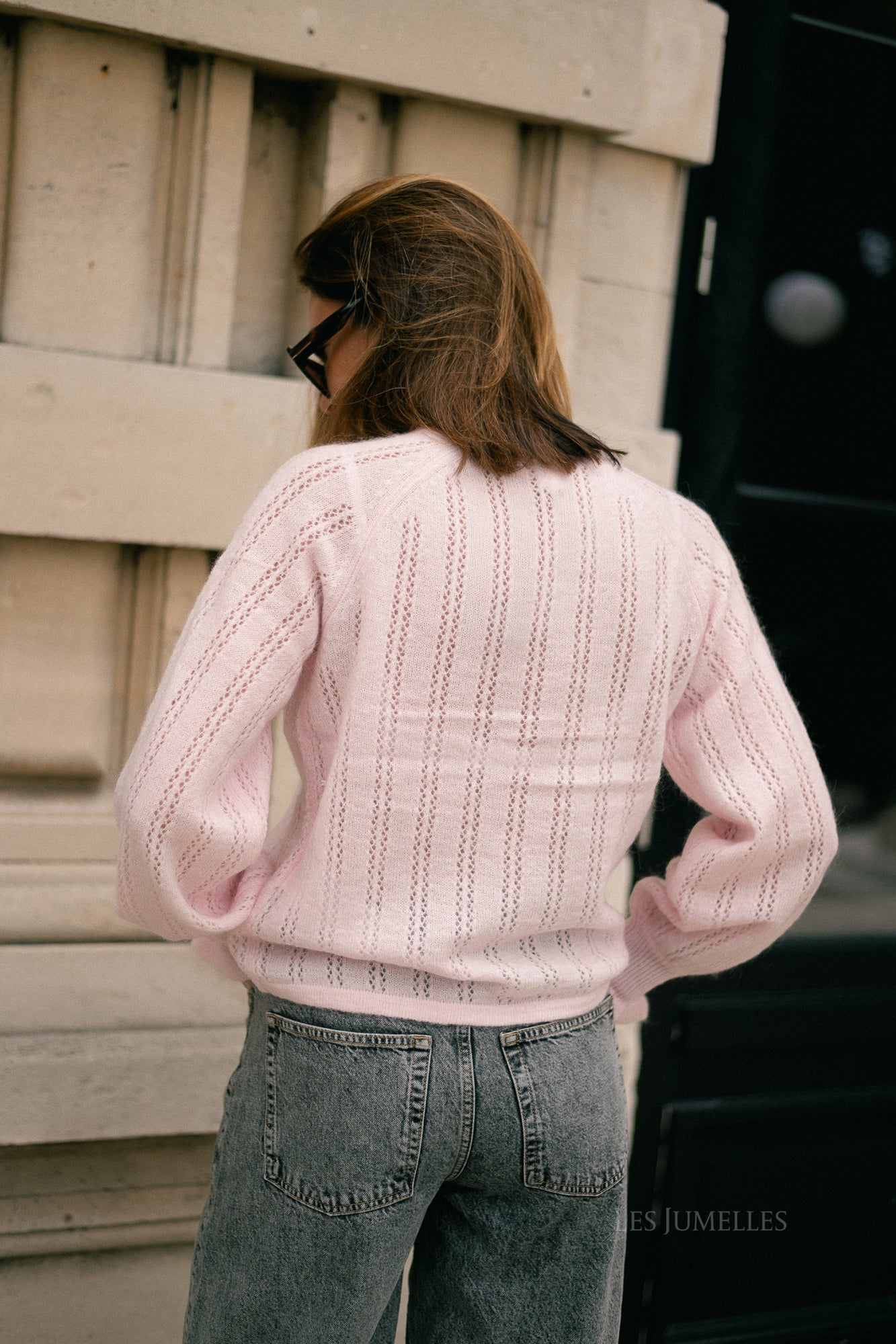 YASOrima LS wool blend knit pullover orchid pink