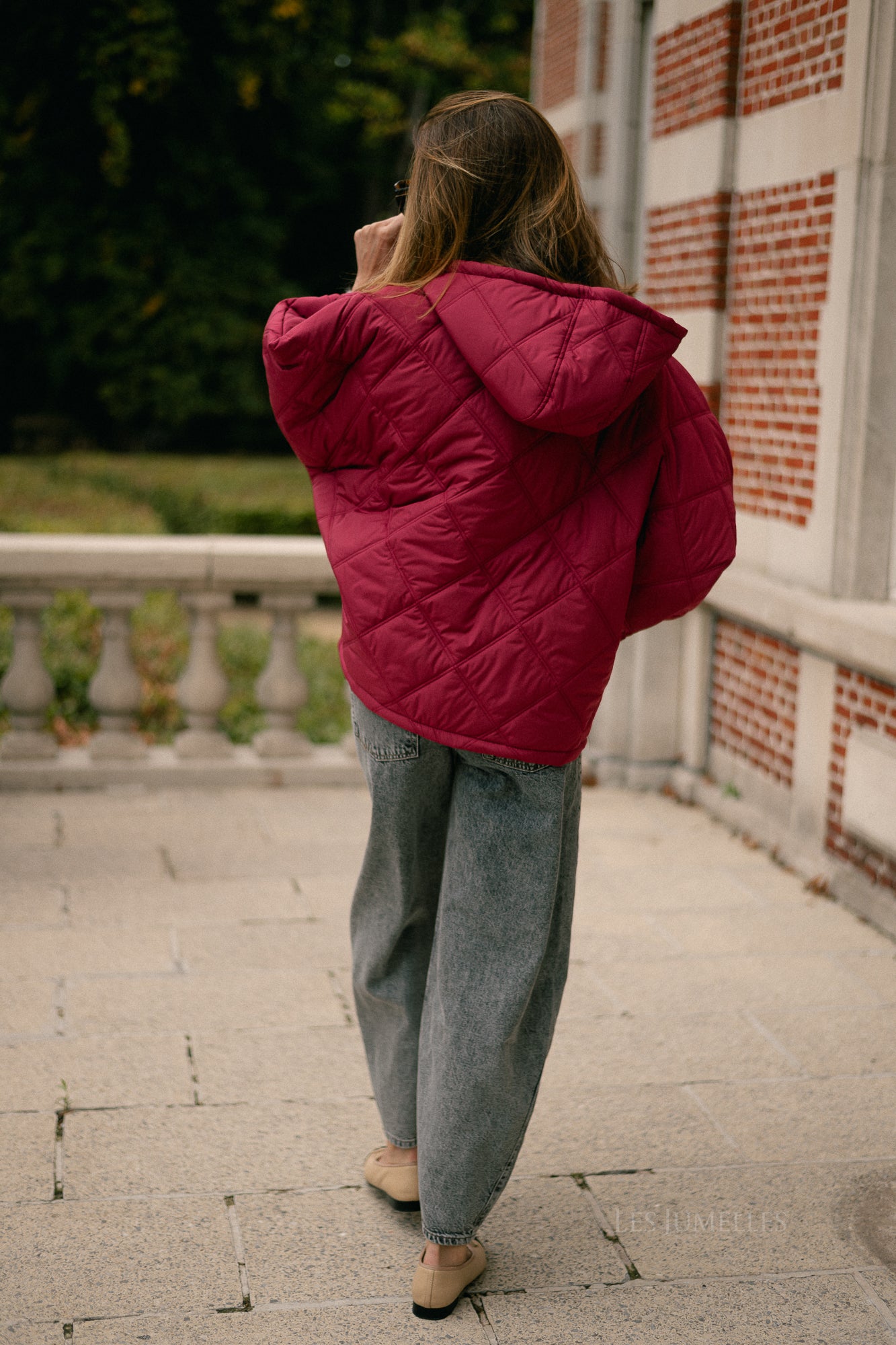 Sophie quilted jacket earth red