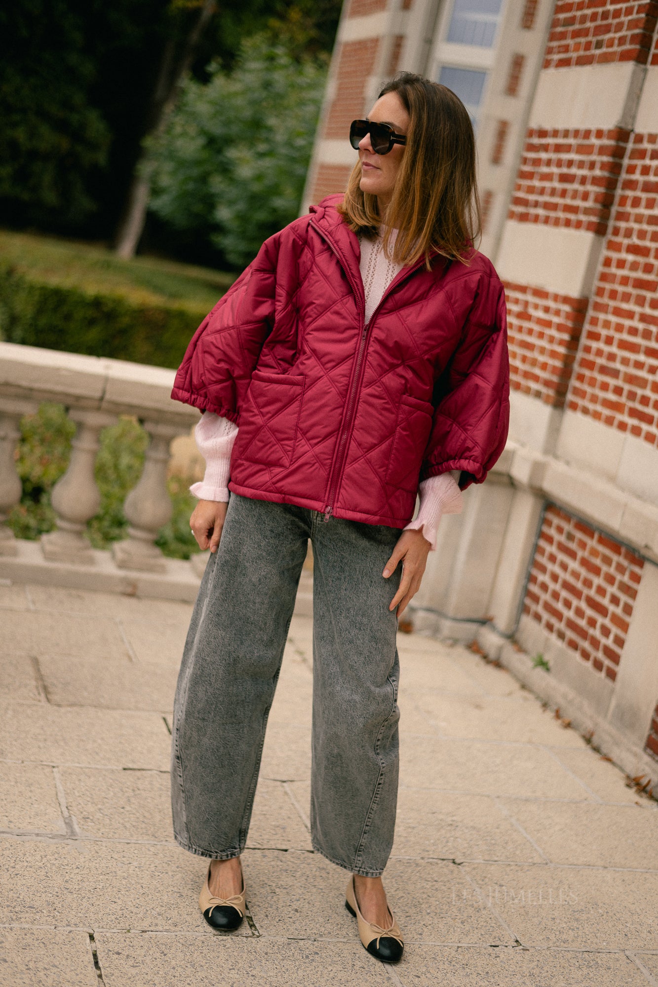 Sophie quilted jacket earth red