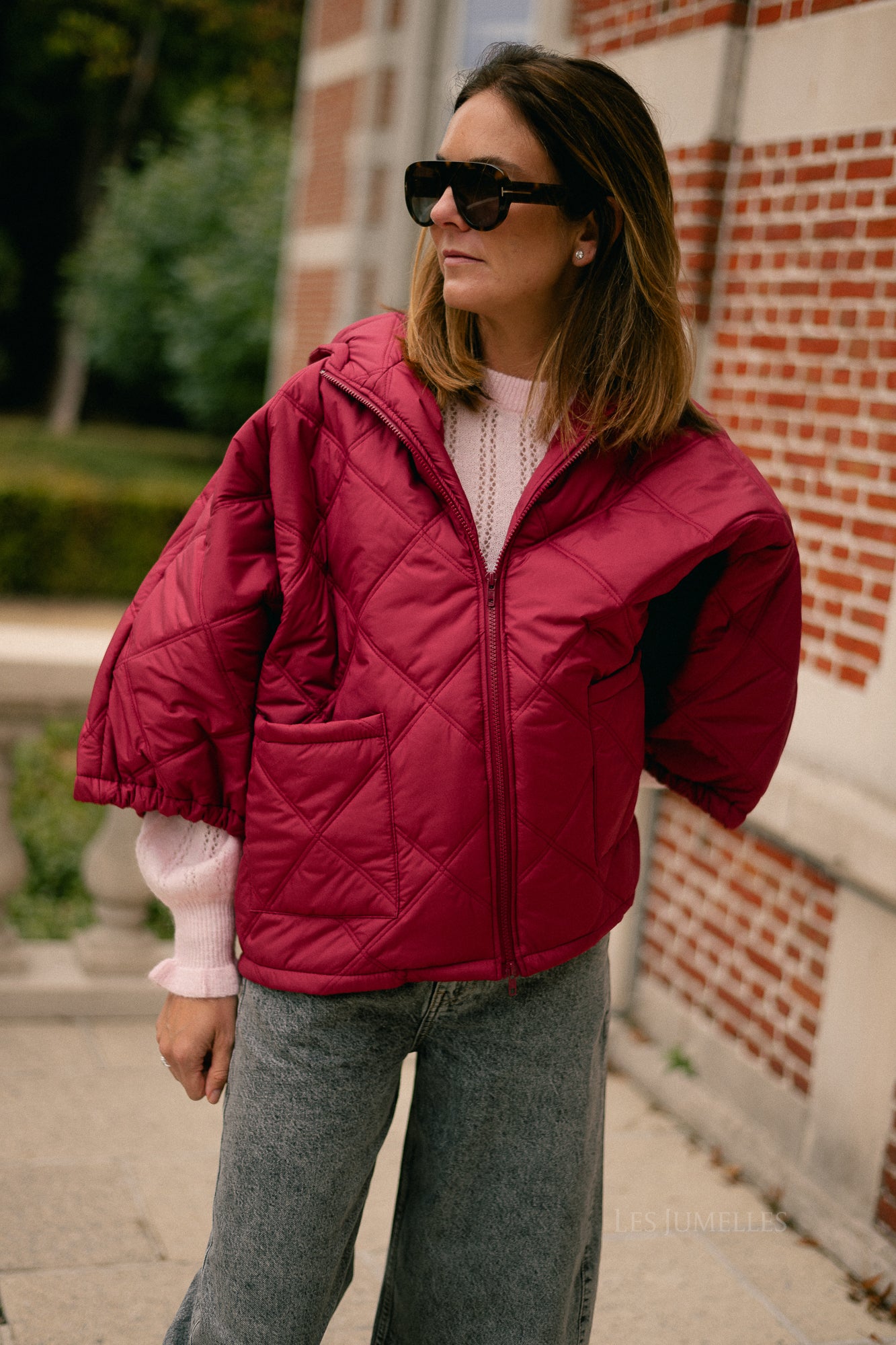 Sophie quilted jacket earth red
