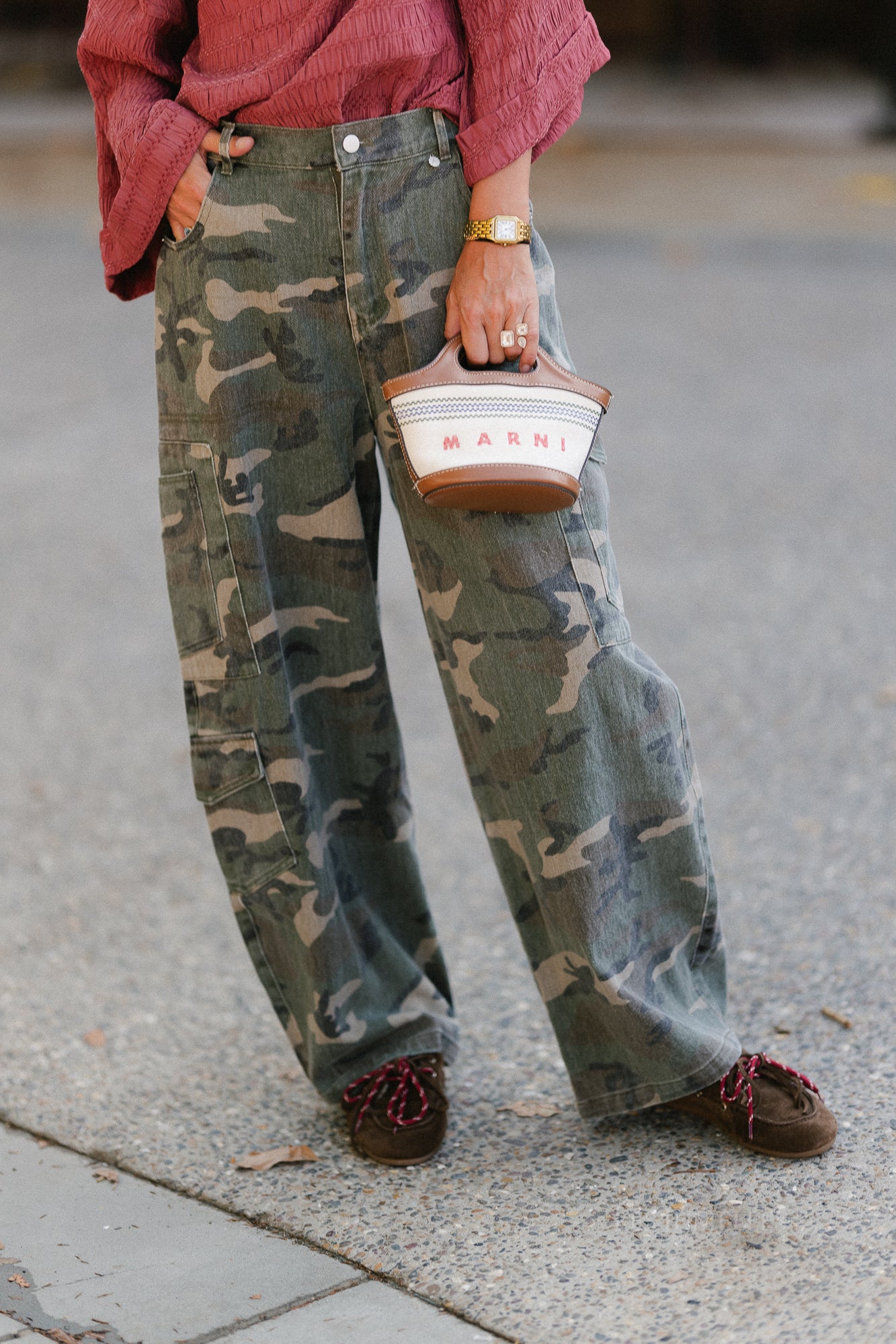 Caby camouflage cargo jeans