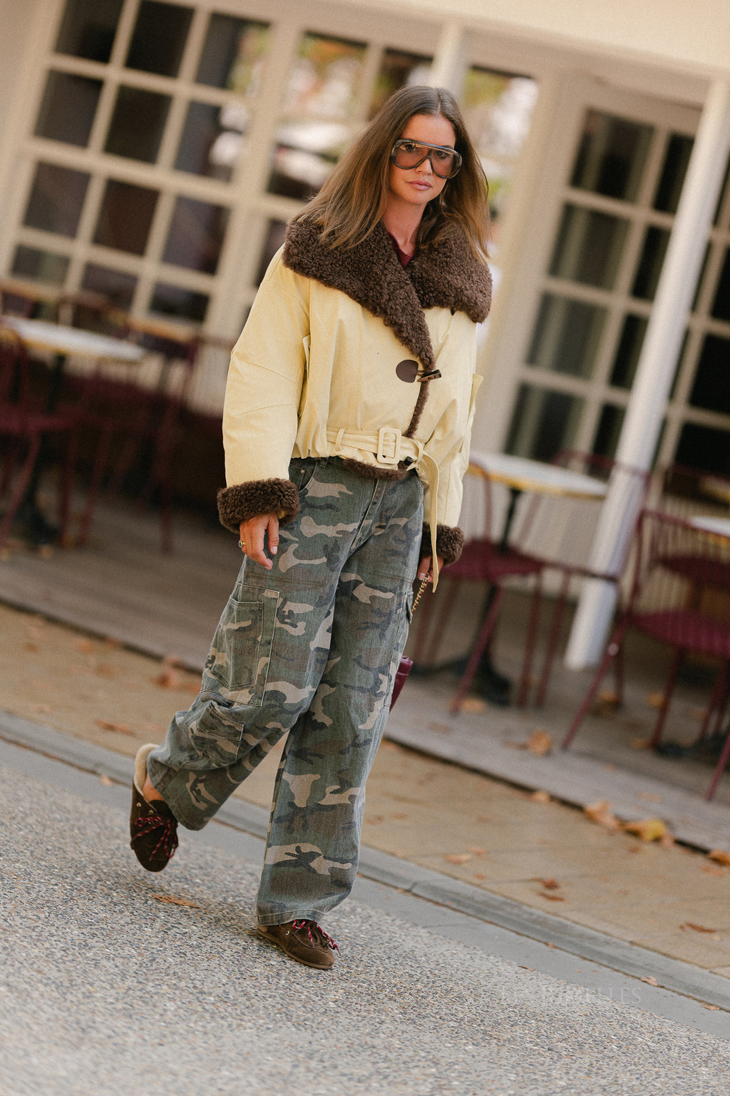 Quinn aviator jacket butter yellow