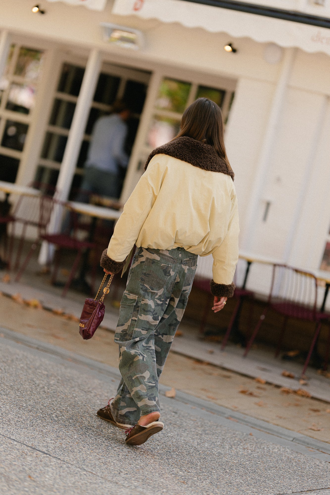 Quinn aviator jacket butter yellow