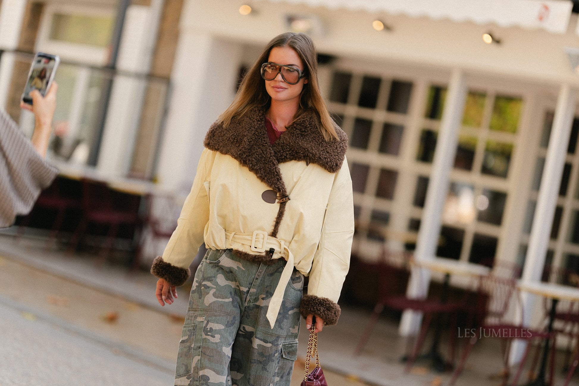 Quinn aviator jacket butter yellow