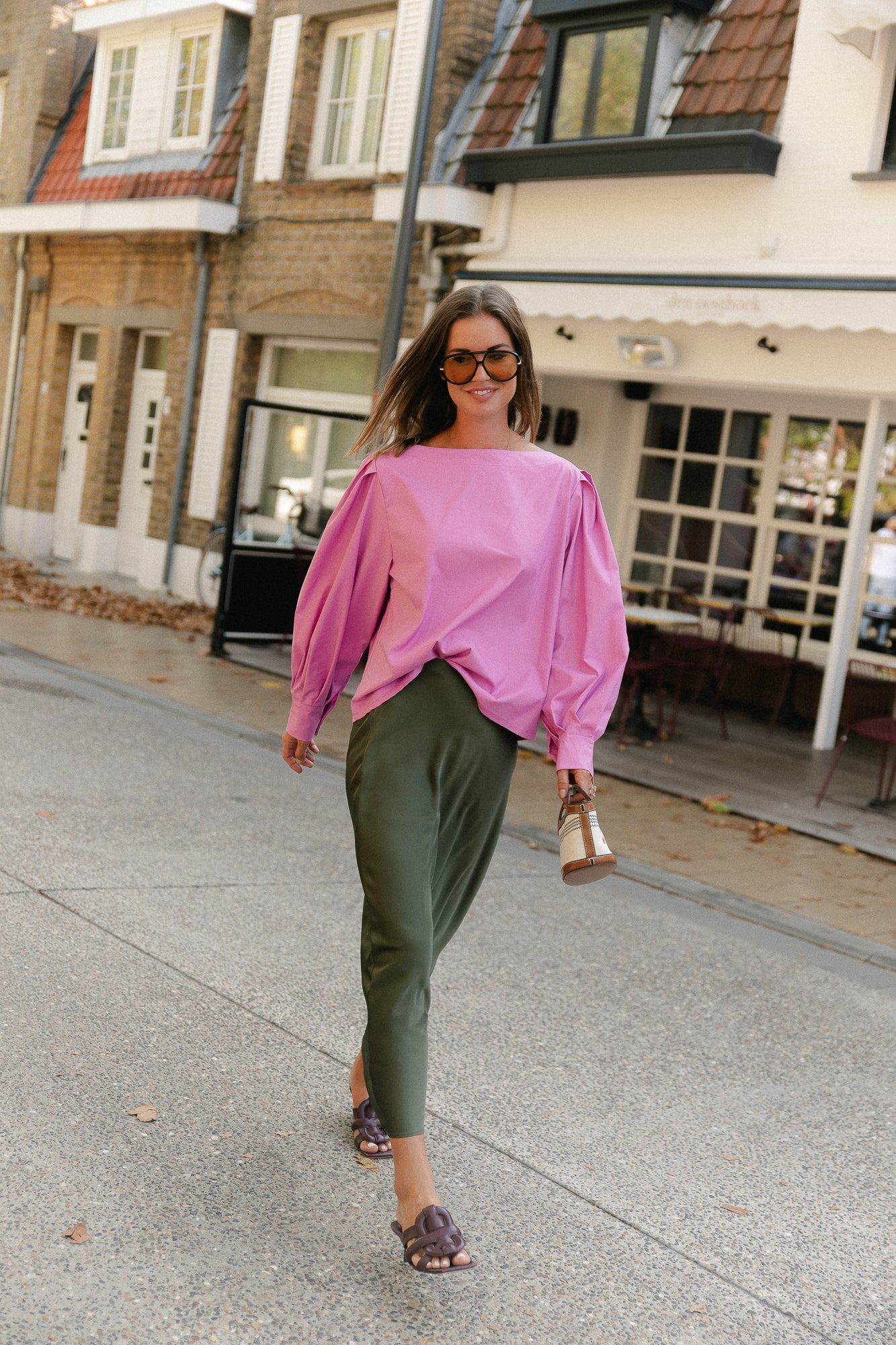 Hannah off-shoulder blouse orchid