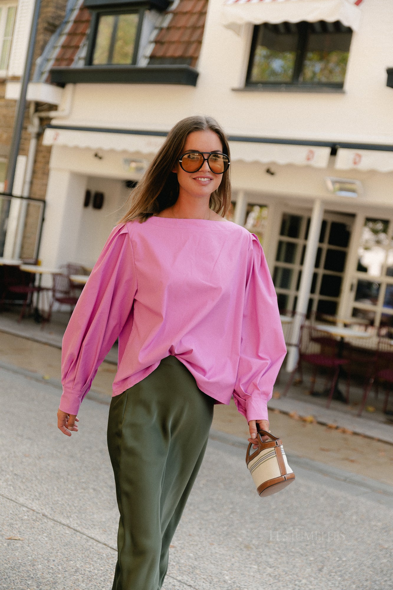Hannah off-shoulder blouse orchid