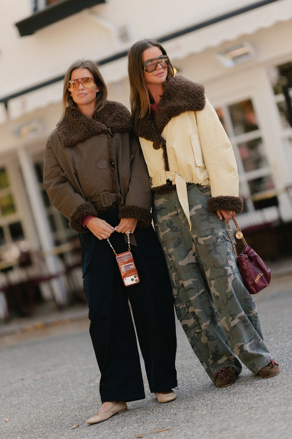 Quinn aviator jacket hot chocolate