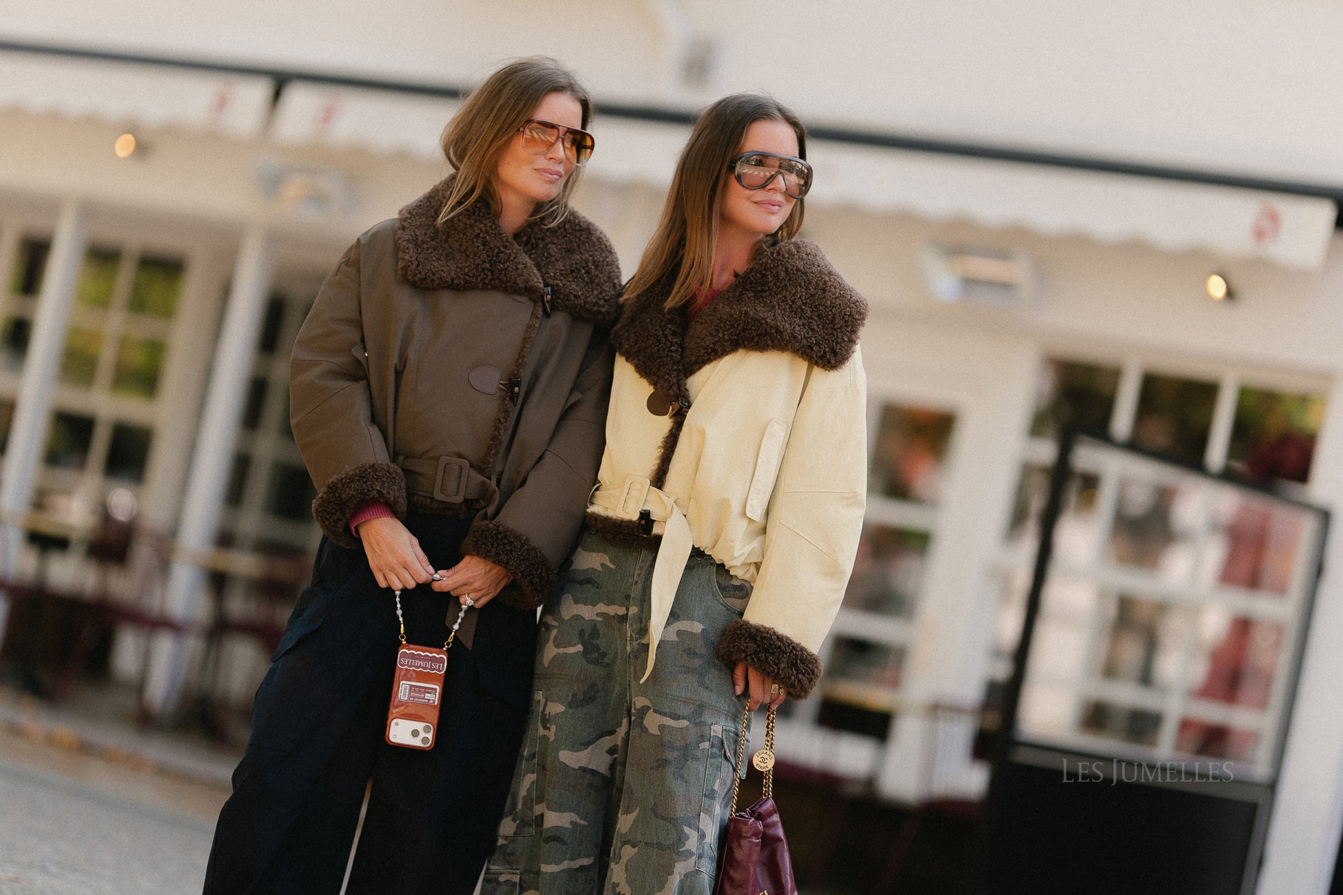Quinn aviator jacket hot chocolate