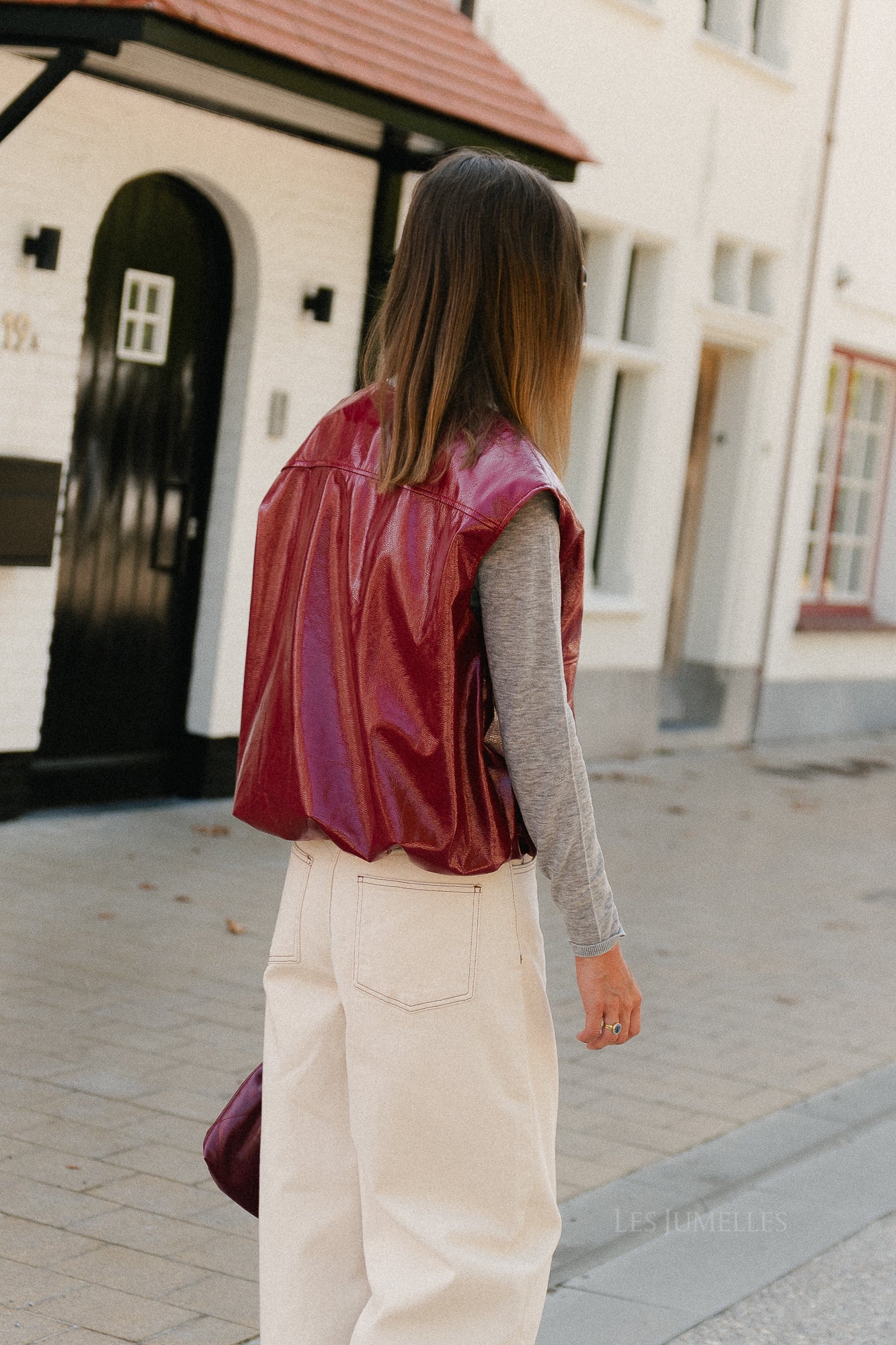 Scarlett SL PU jacket cherry red