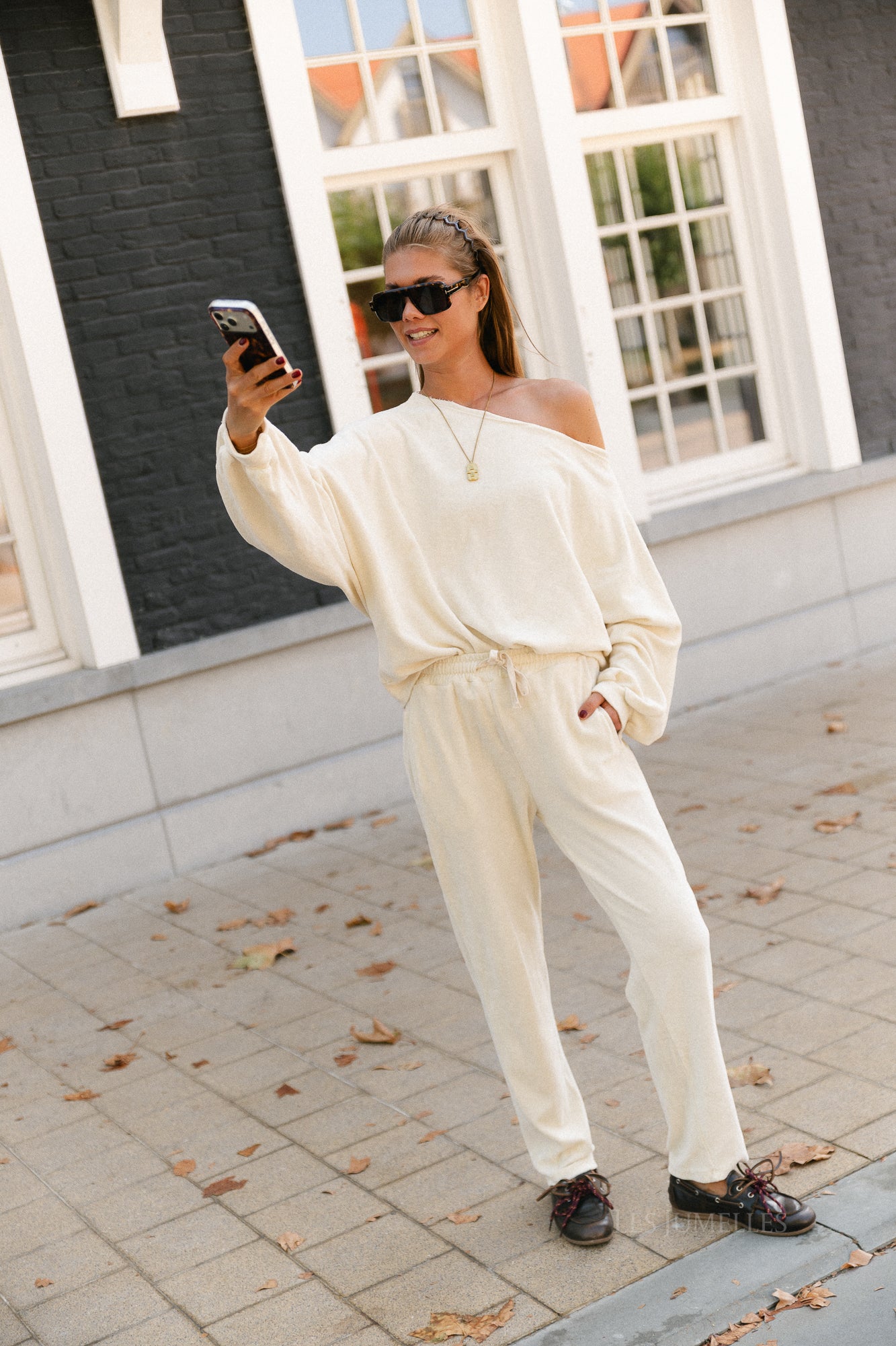 Gisele terry sweatpants butter