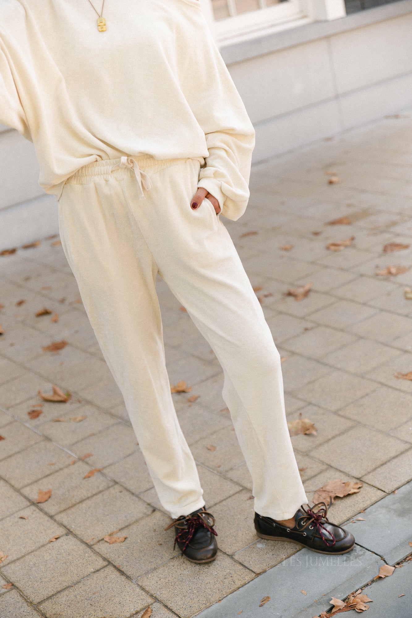 Gisele terry sweatpants butter