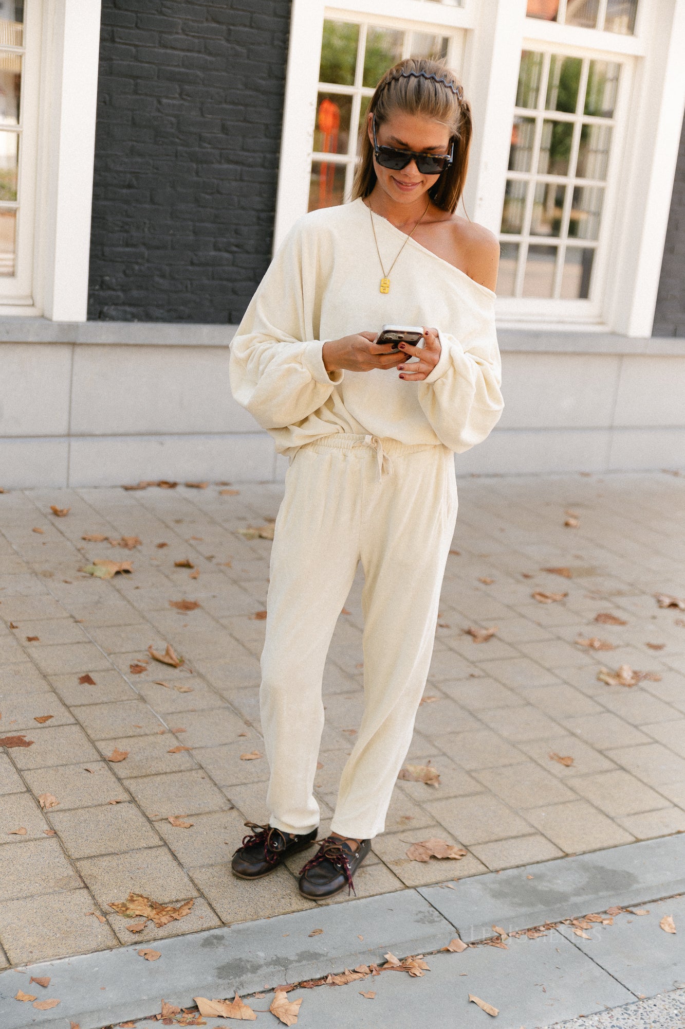 Gisele terry sweatpants butter