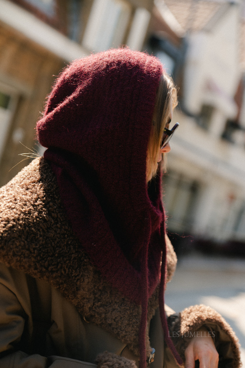 OBJMilu knit balaclava NOOS windsor wine/melange