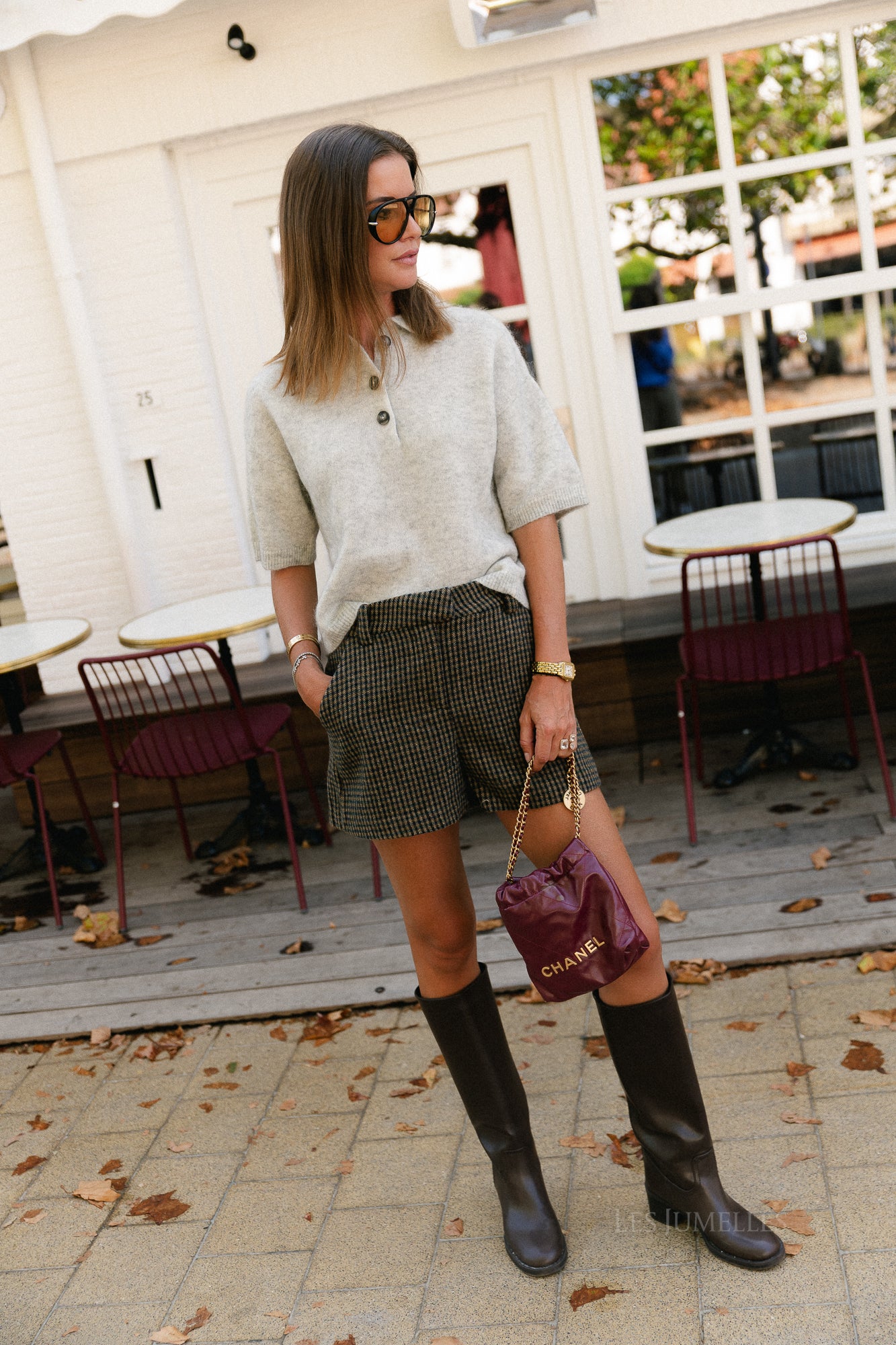 Callie polo shirt light grey