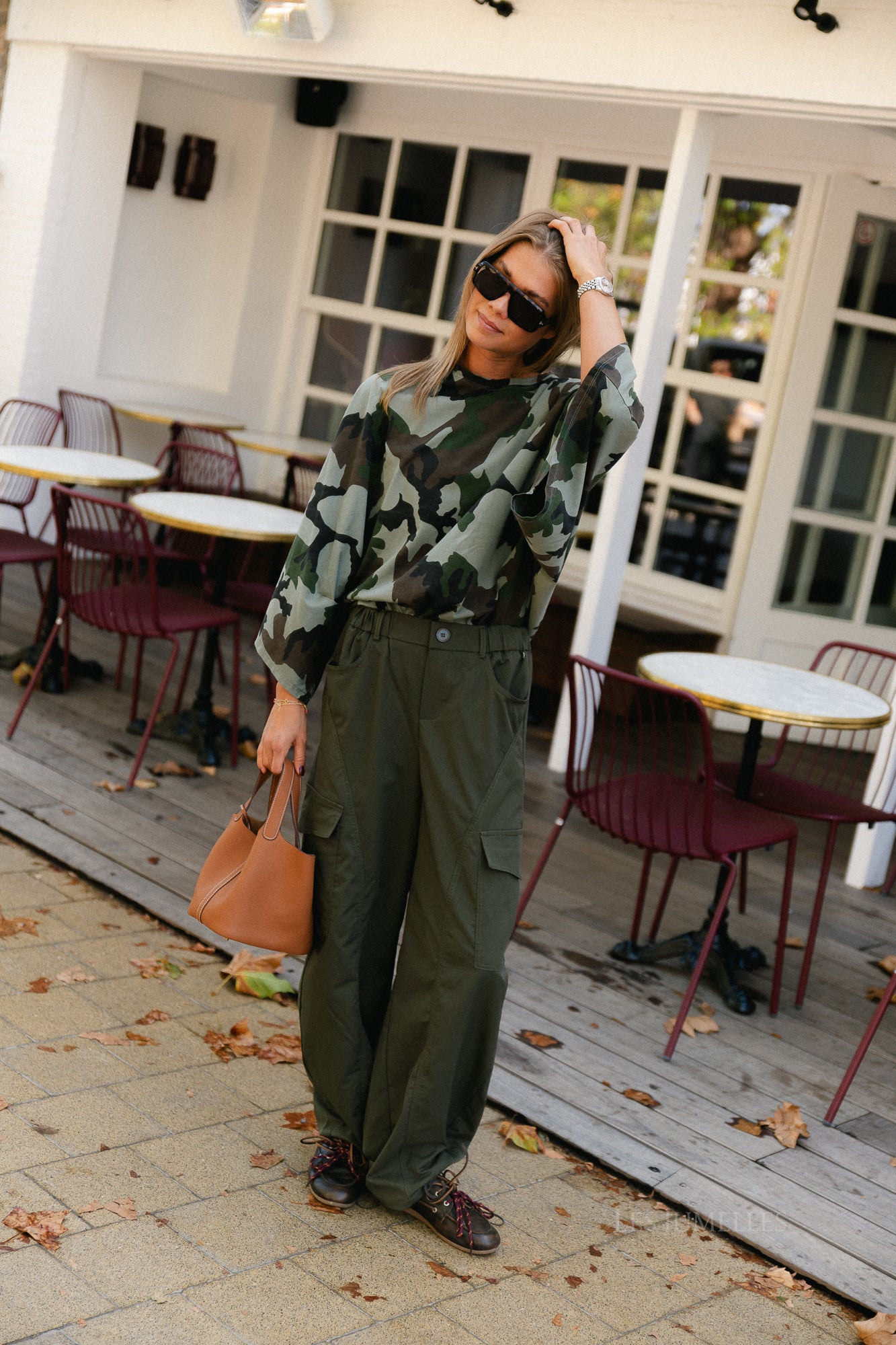 Mila camouflage print shirt