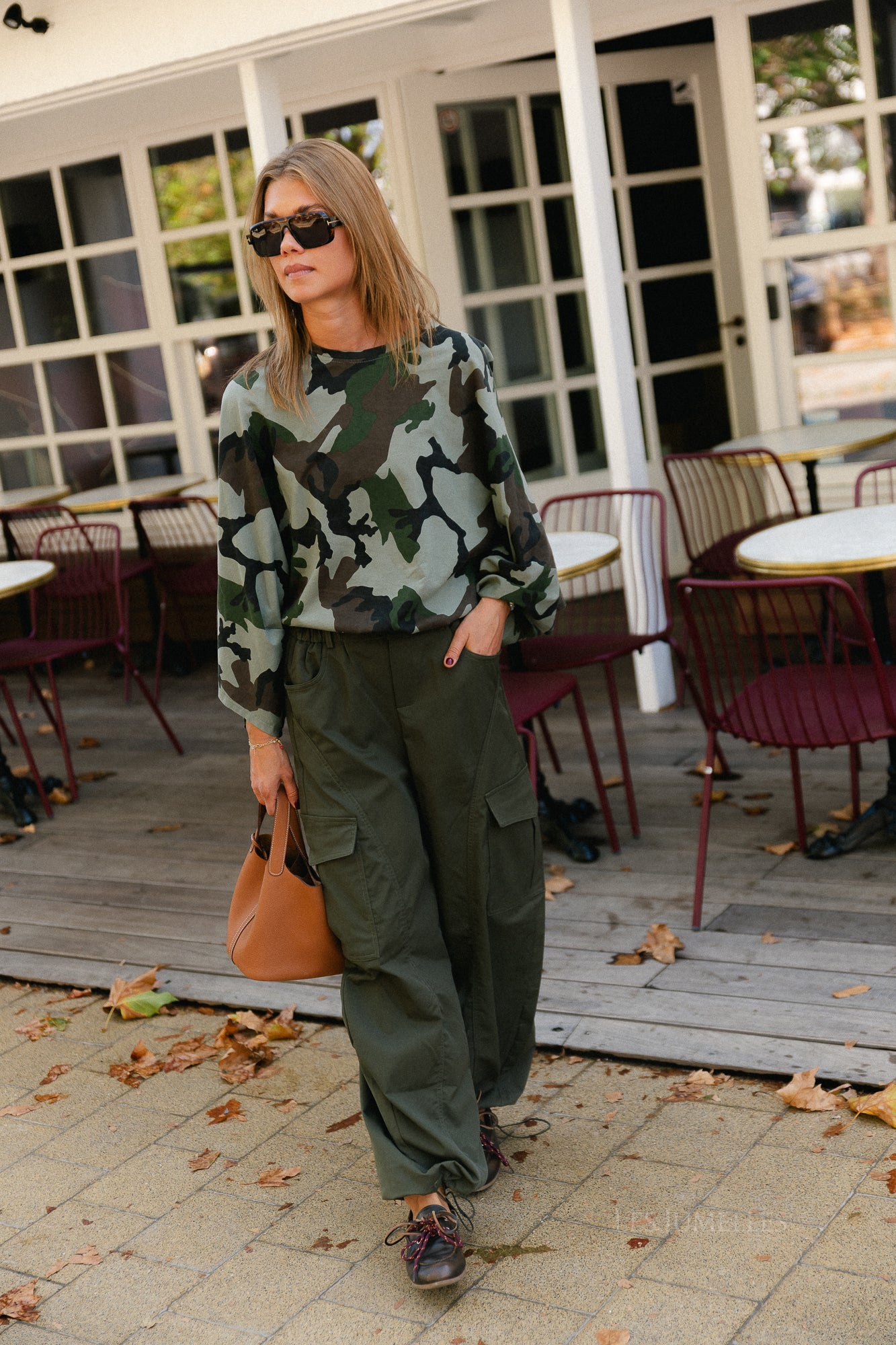 Mila camouflage print shirt