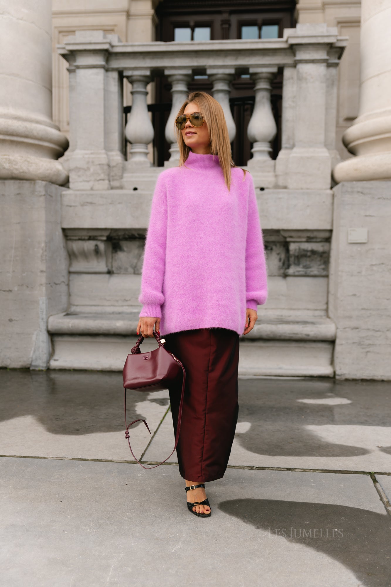 Annabelle LS knitted jumper orchid
