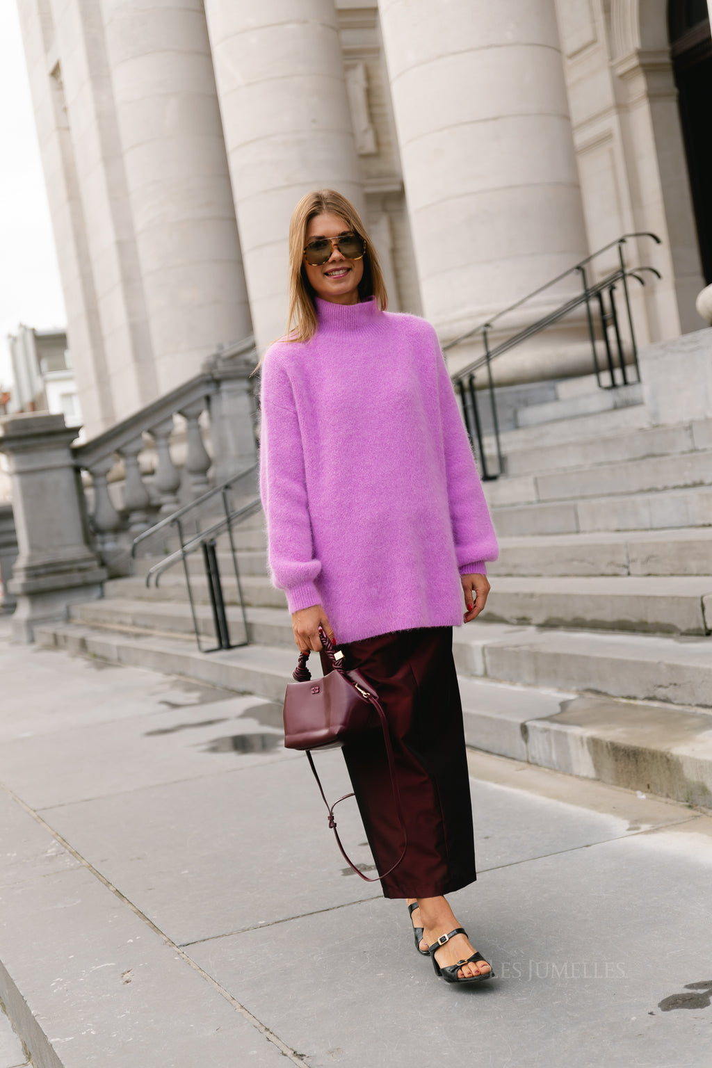 Annabelle LS knitted jumper orchid