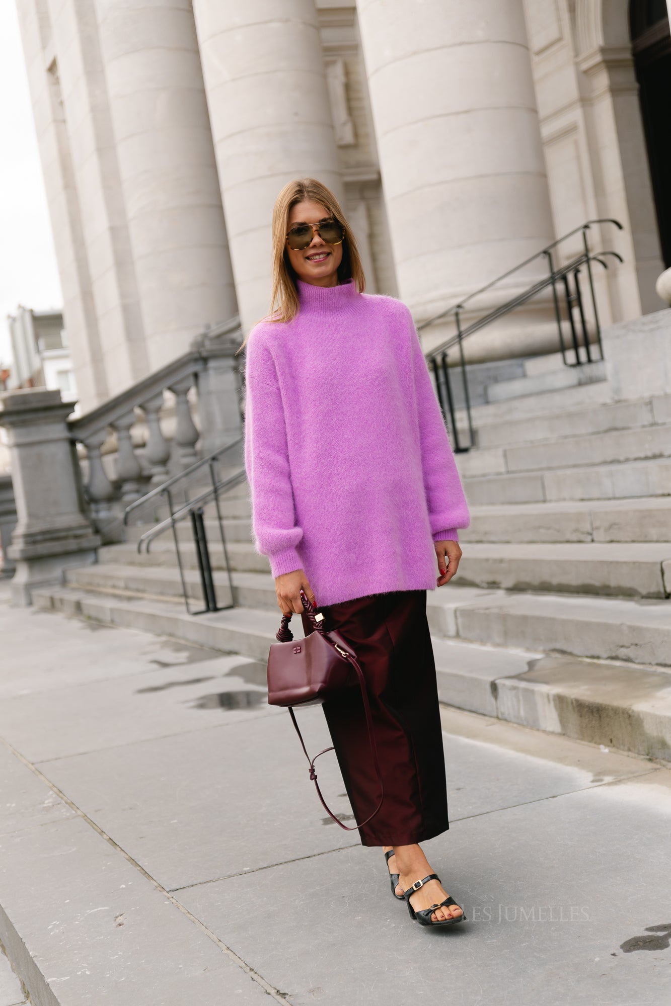 Annabelle LS knitted jumper orchid