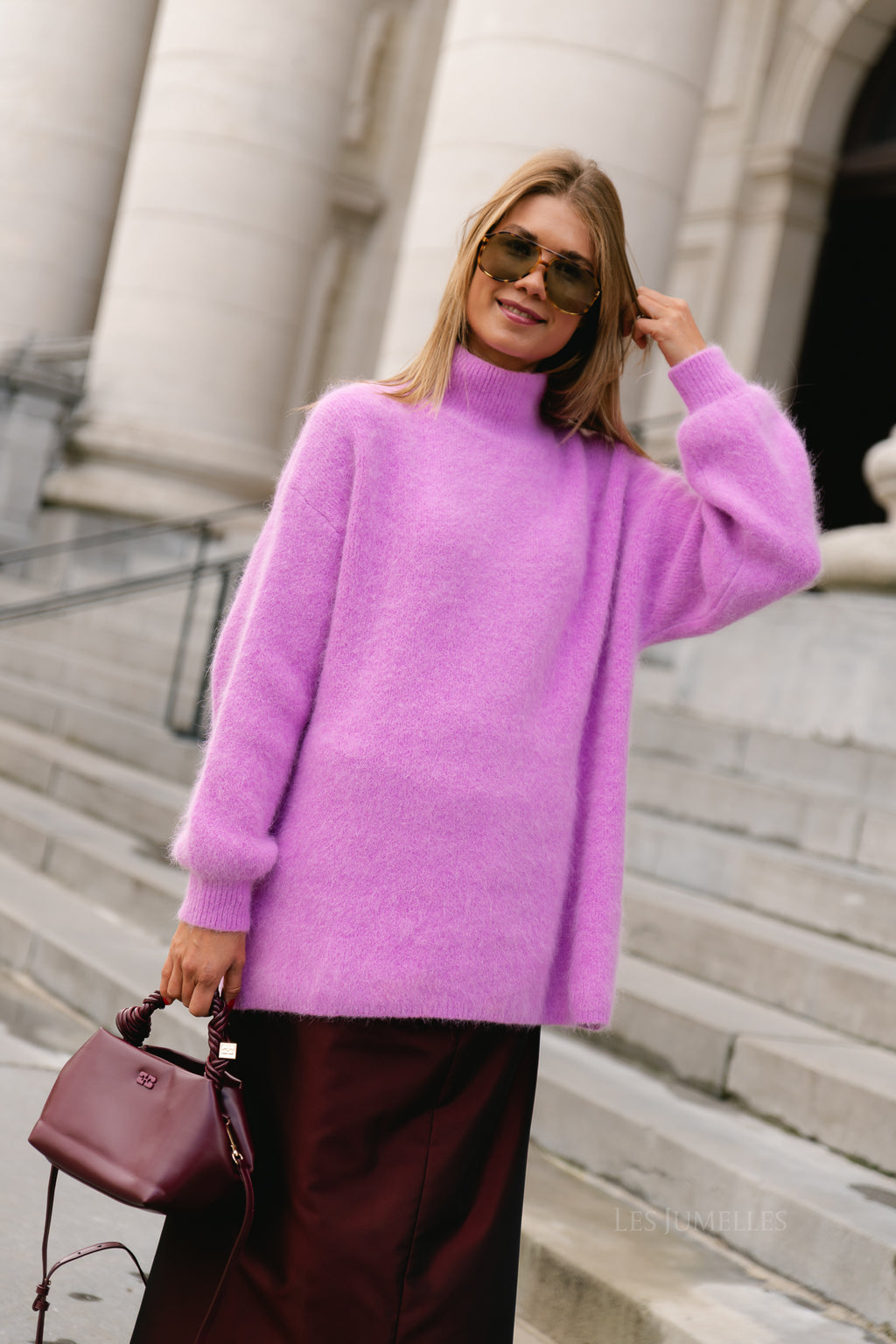 Annabelle LS knitted jumper orchid