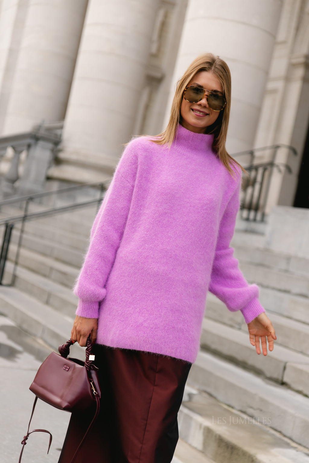 Annabelle LS knitted jumper orchid